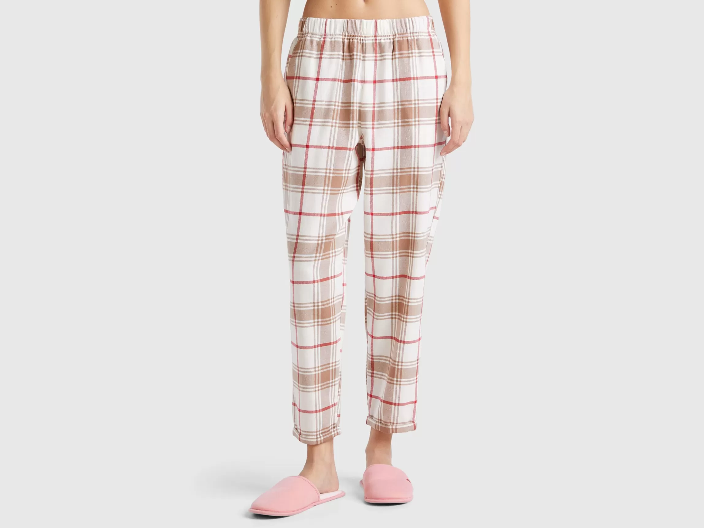 United Colors of Benetton Flannel tartan trousers