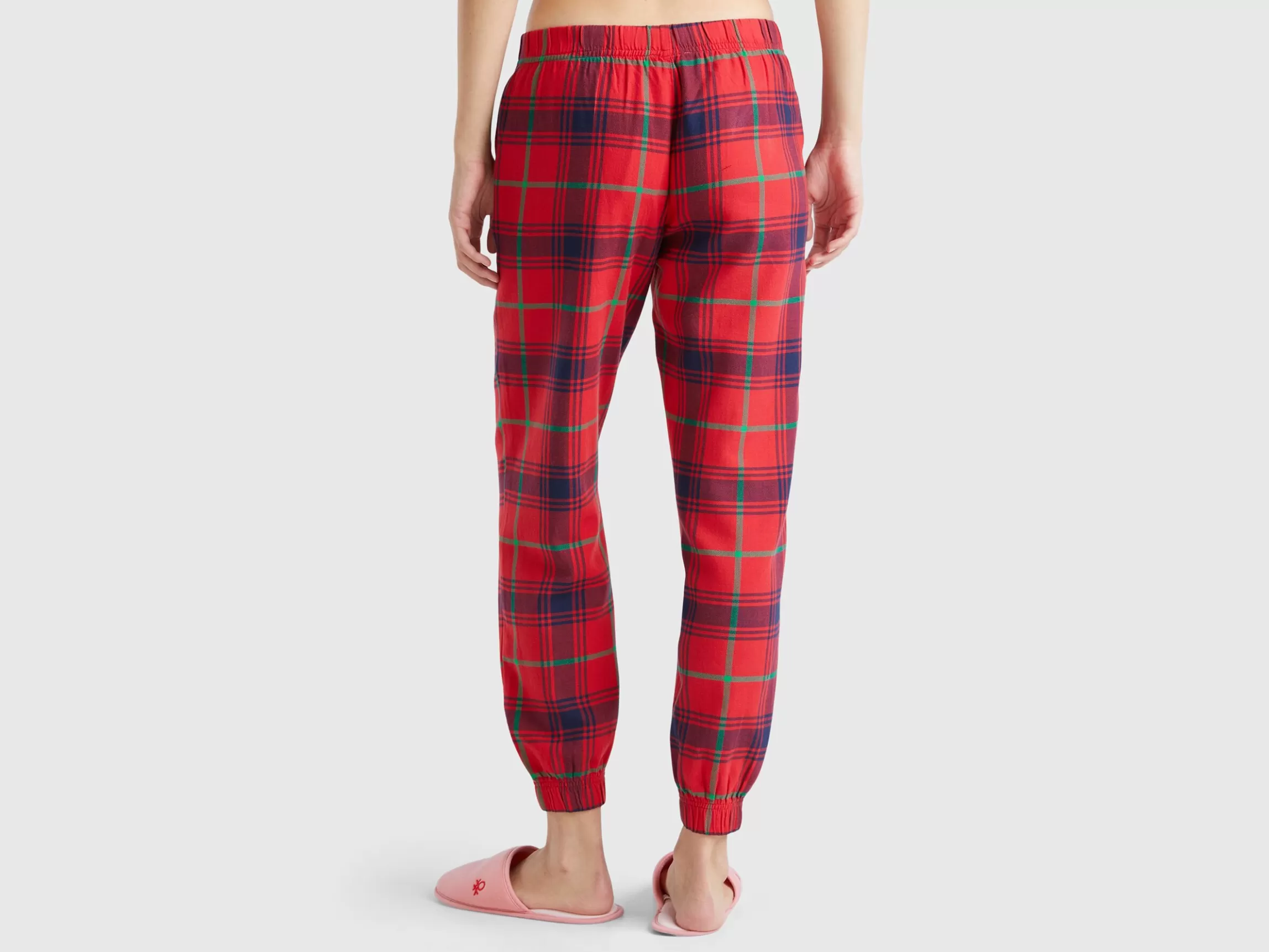 United Colors of Benetton Flannel tartan trousers