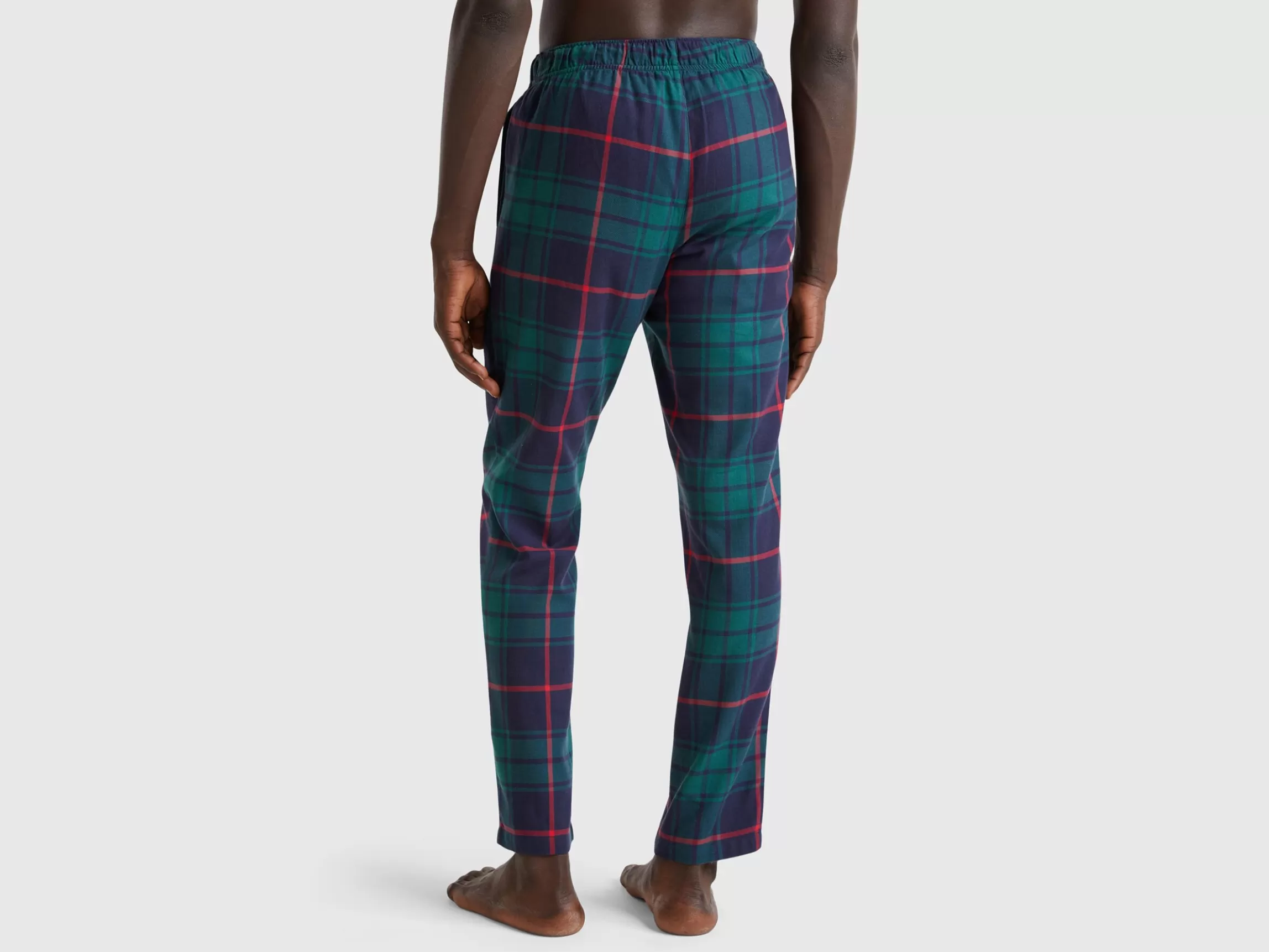 United Colors of Benetton Flannel tartan trousers