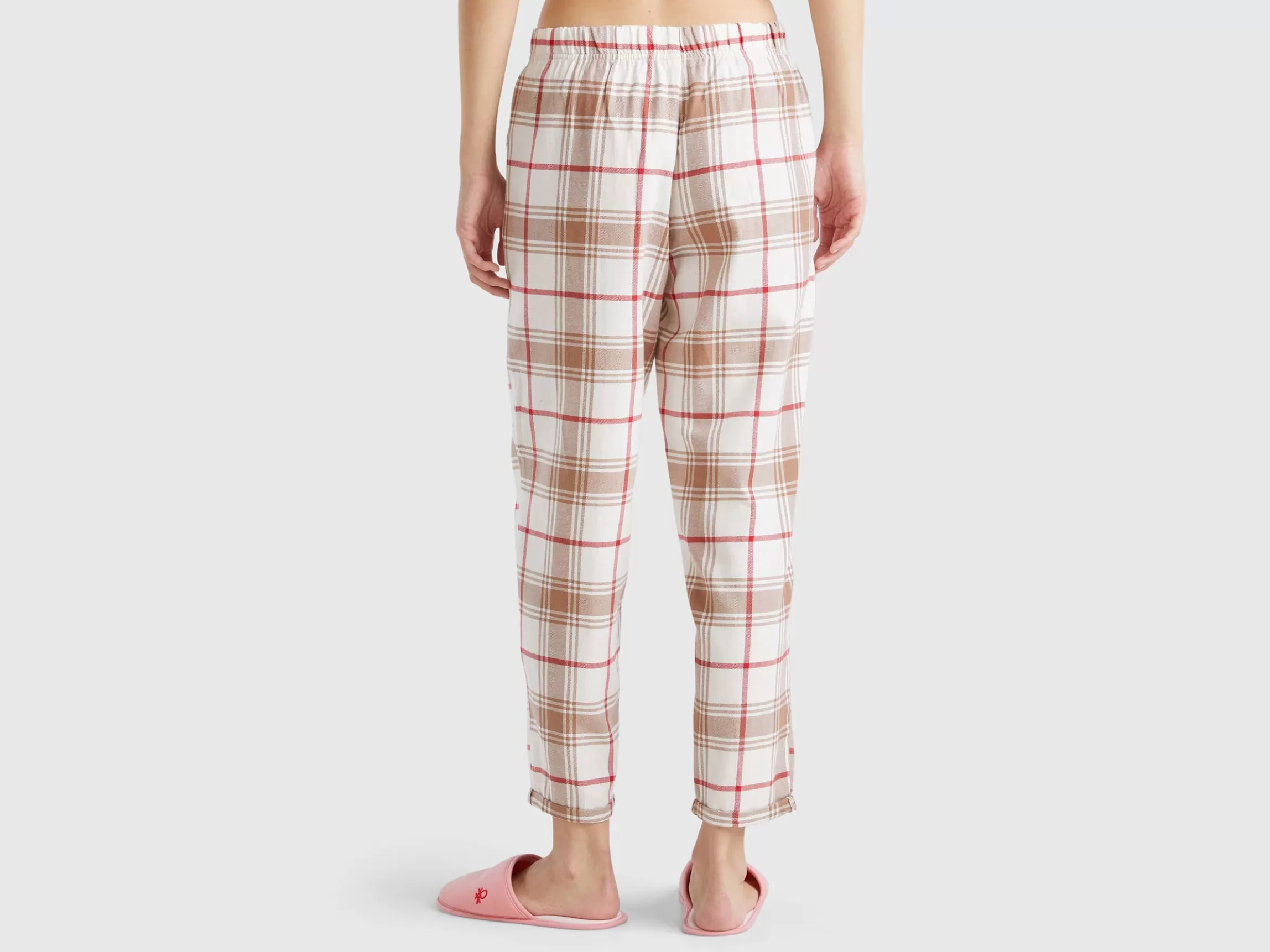 United Colors of Benetton Flannel tartan trousers