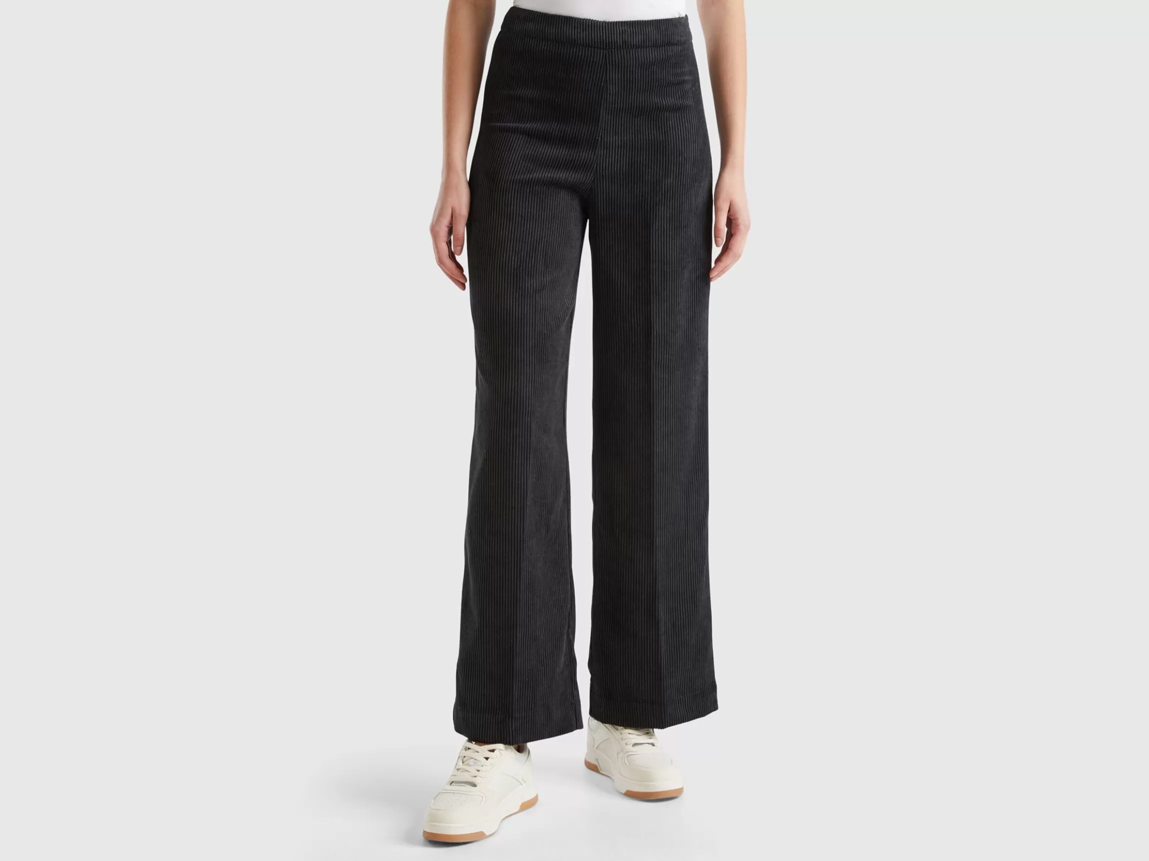 United Colors of Benetton Flare fit velvet trousers