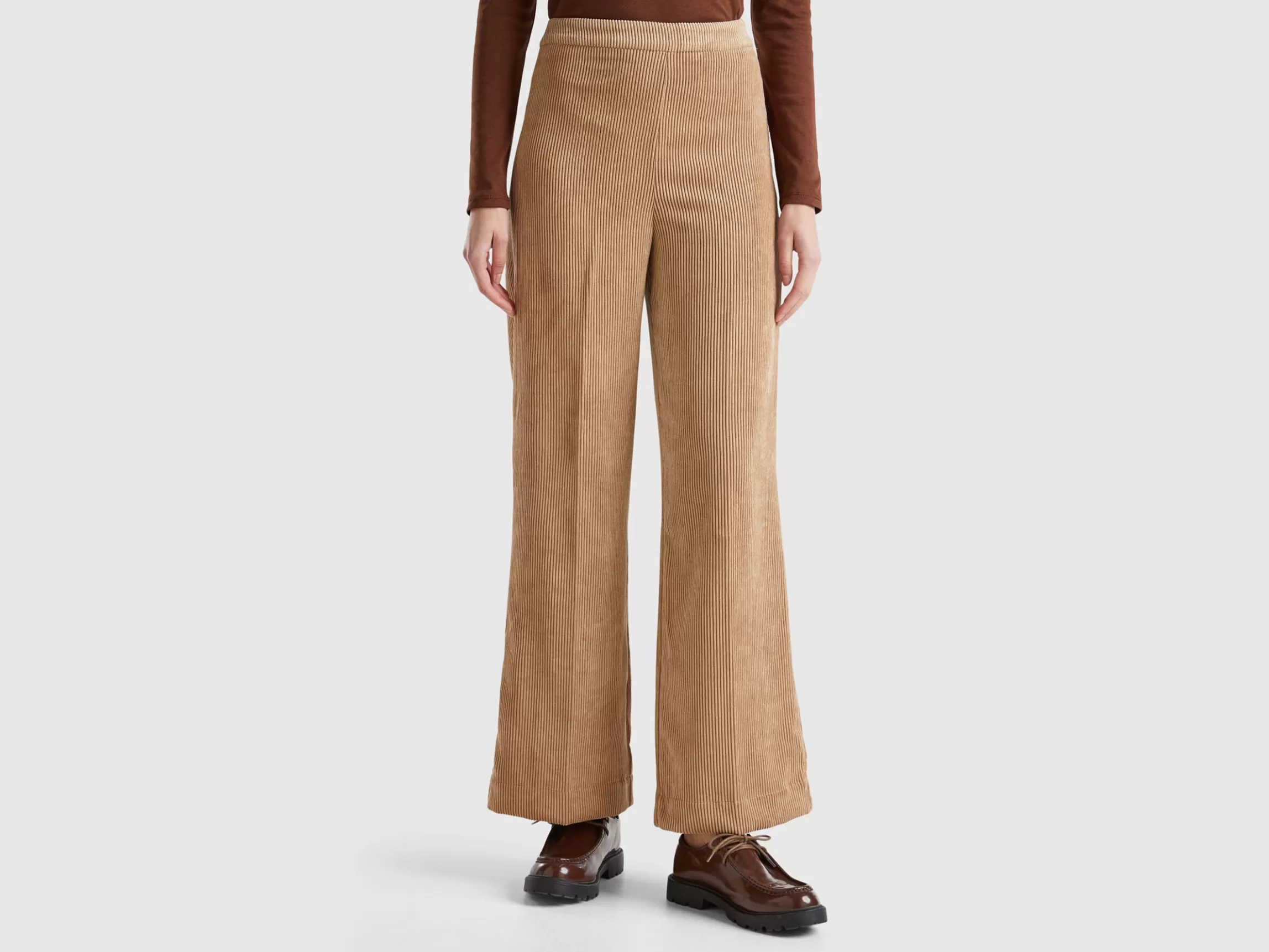 United Colors of Benetton Flare fit velvet trousers