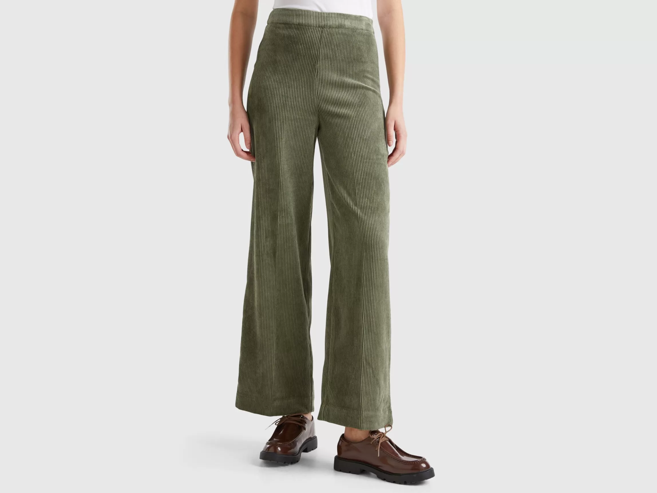 United Colors of Benetton Flare fit velvet trousers