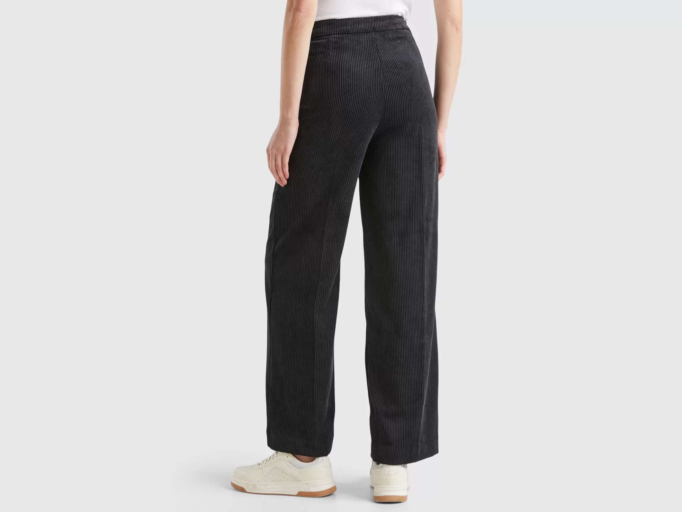 United Colors of Benetton Flare fit velvet trousers