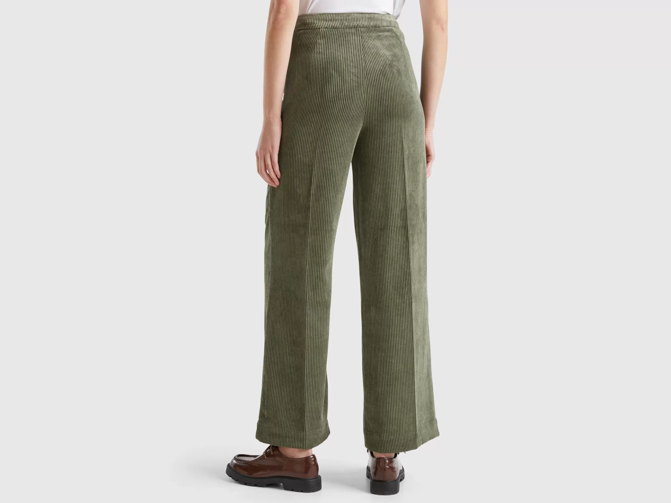 United Colors of Benetton Flare fit velvet trousers