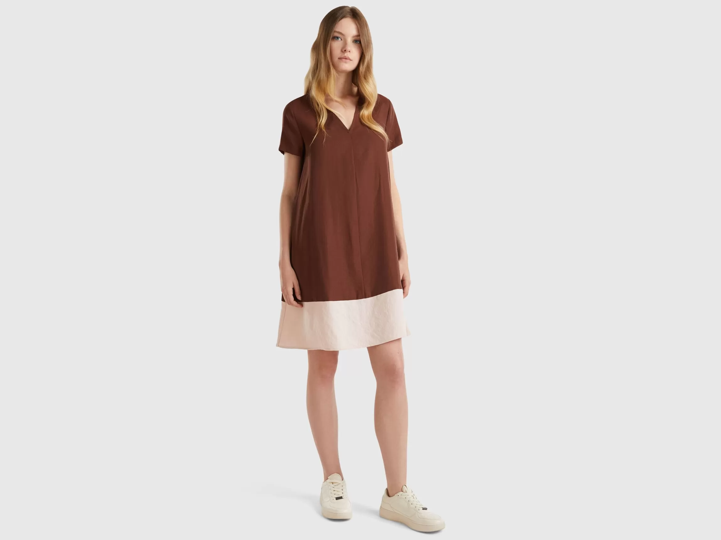 United Colors of Benetton Flared dress in Modal® blend