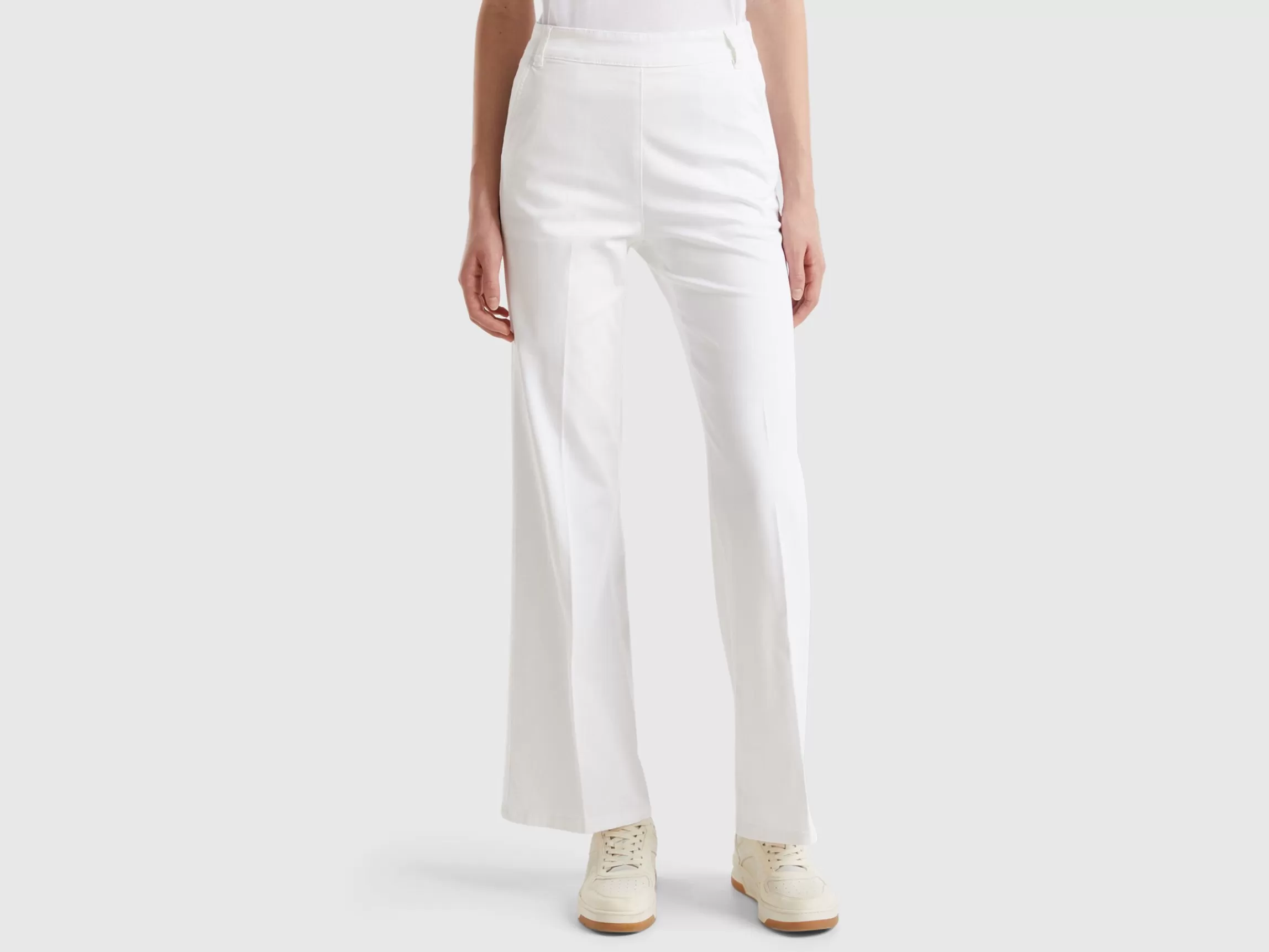 United Colors of Benetton Flared trousers in stretch cotton