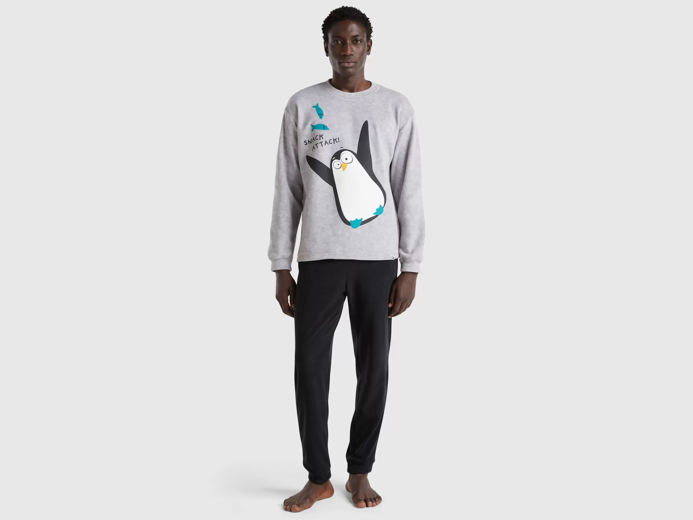 United Colors of Benetton Fleece pyjamas with penguin print