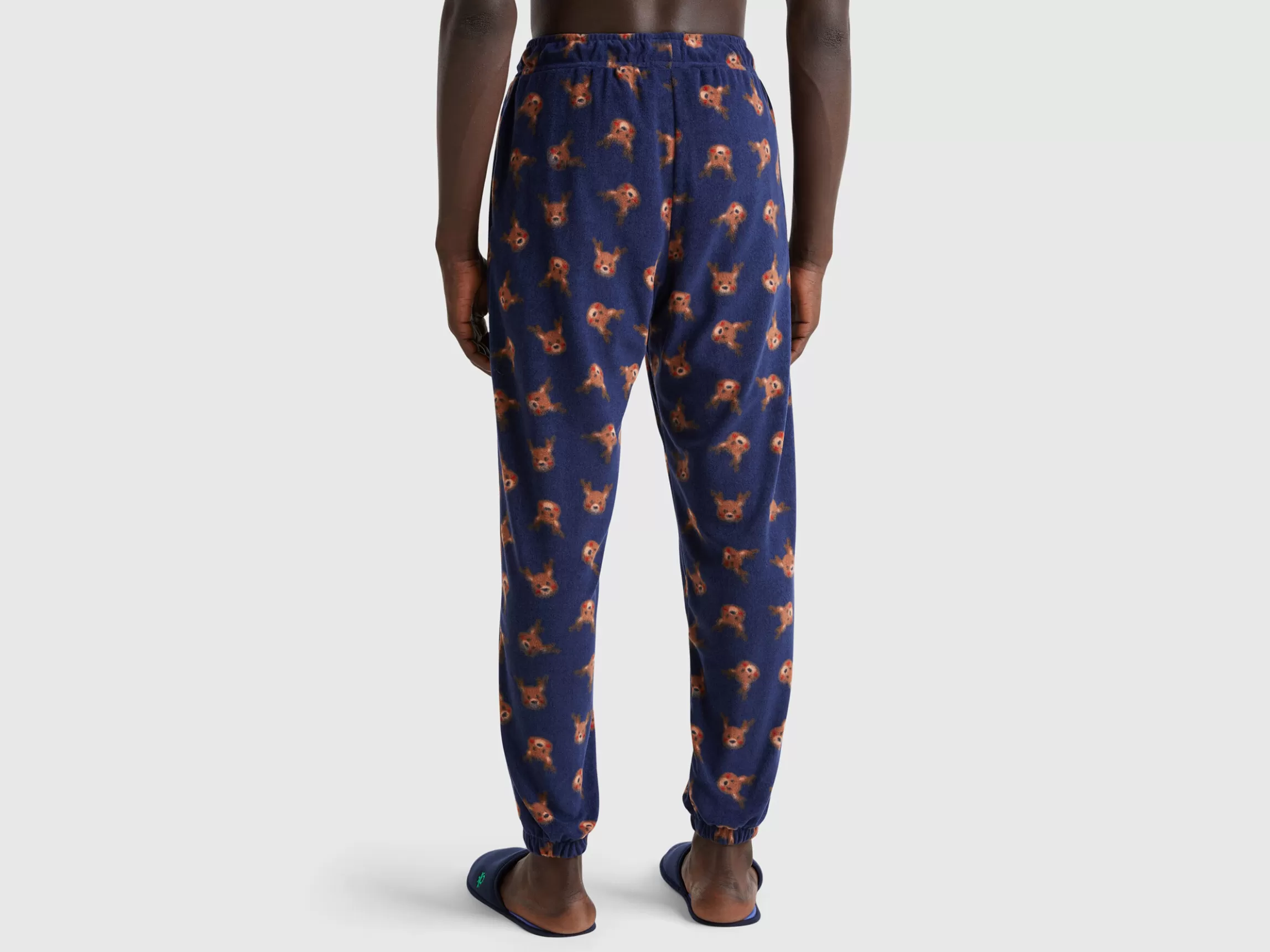 United Colors of Benetton Fleece trousers with reindeer print