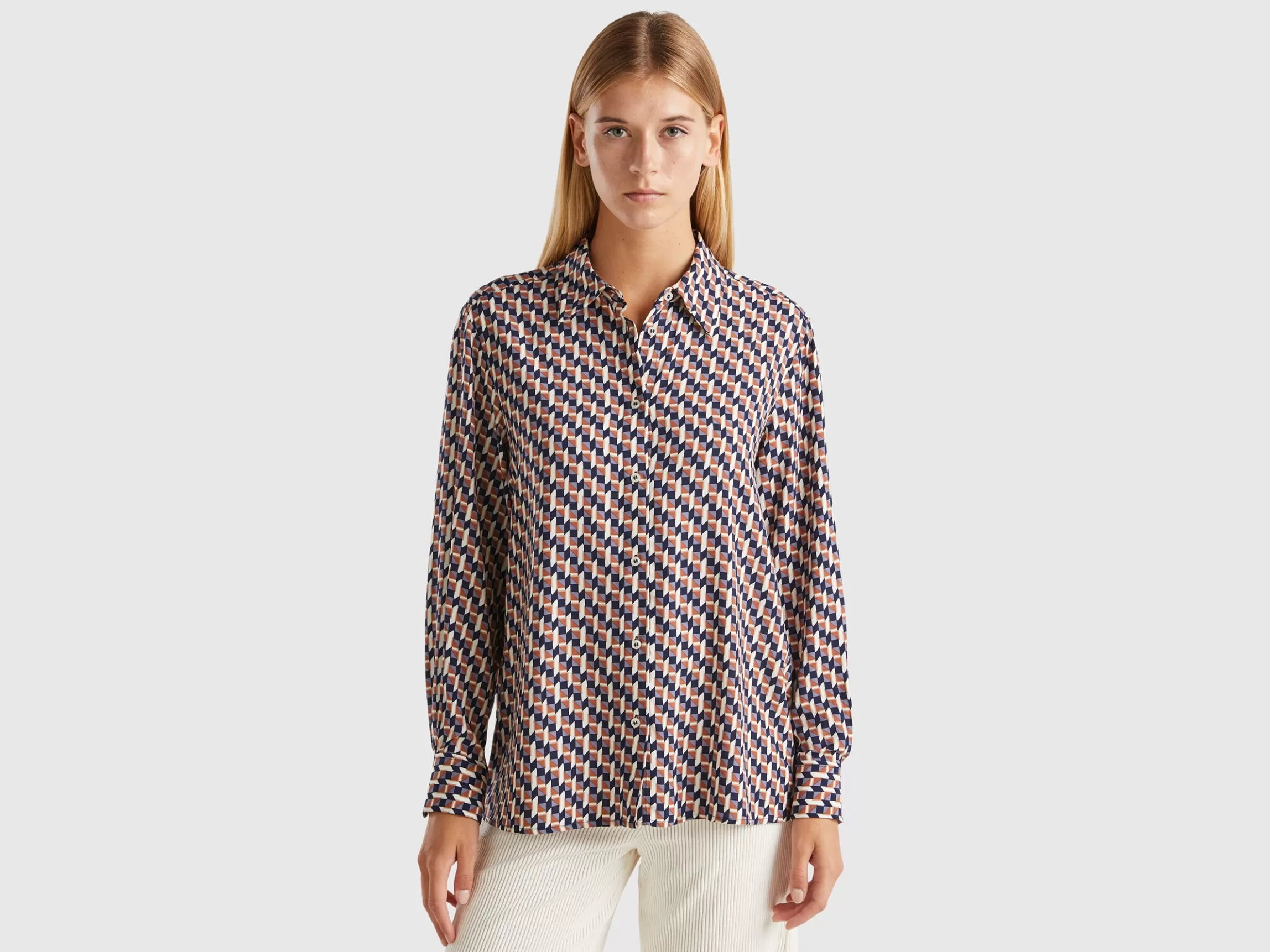 United Colors of Benetton Flowy patterned shirt