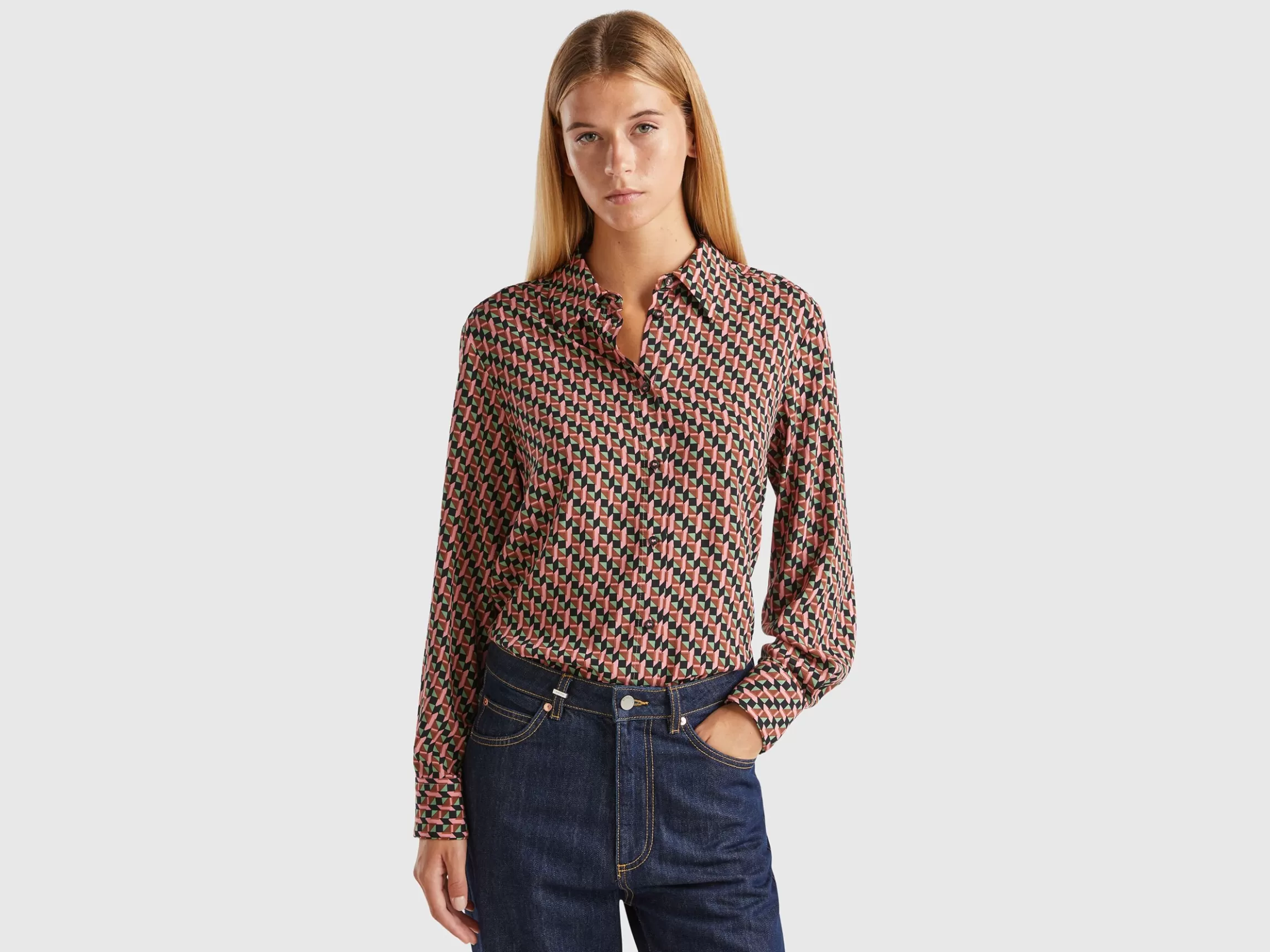 United Colors of Benetton Flowy patterned shirt