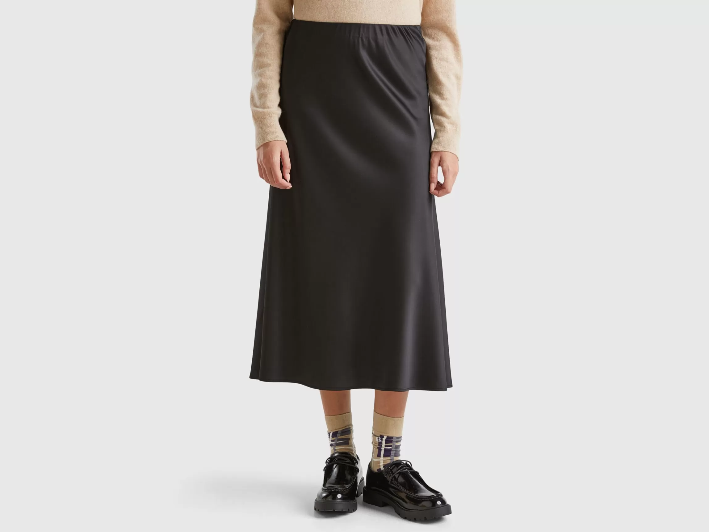 United Colors of Benetton Flowy satin look skirt