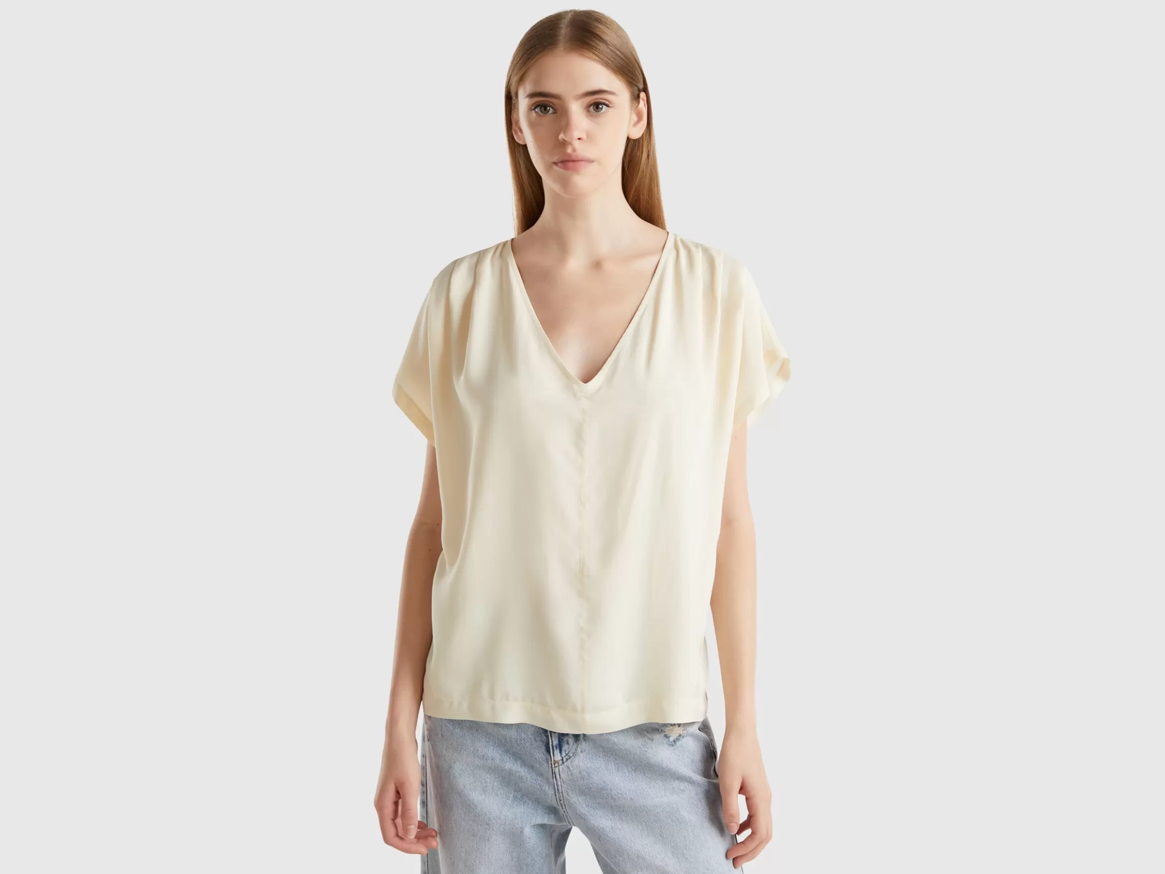 United Colors of Benetton Flowy short sleeve blouse