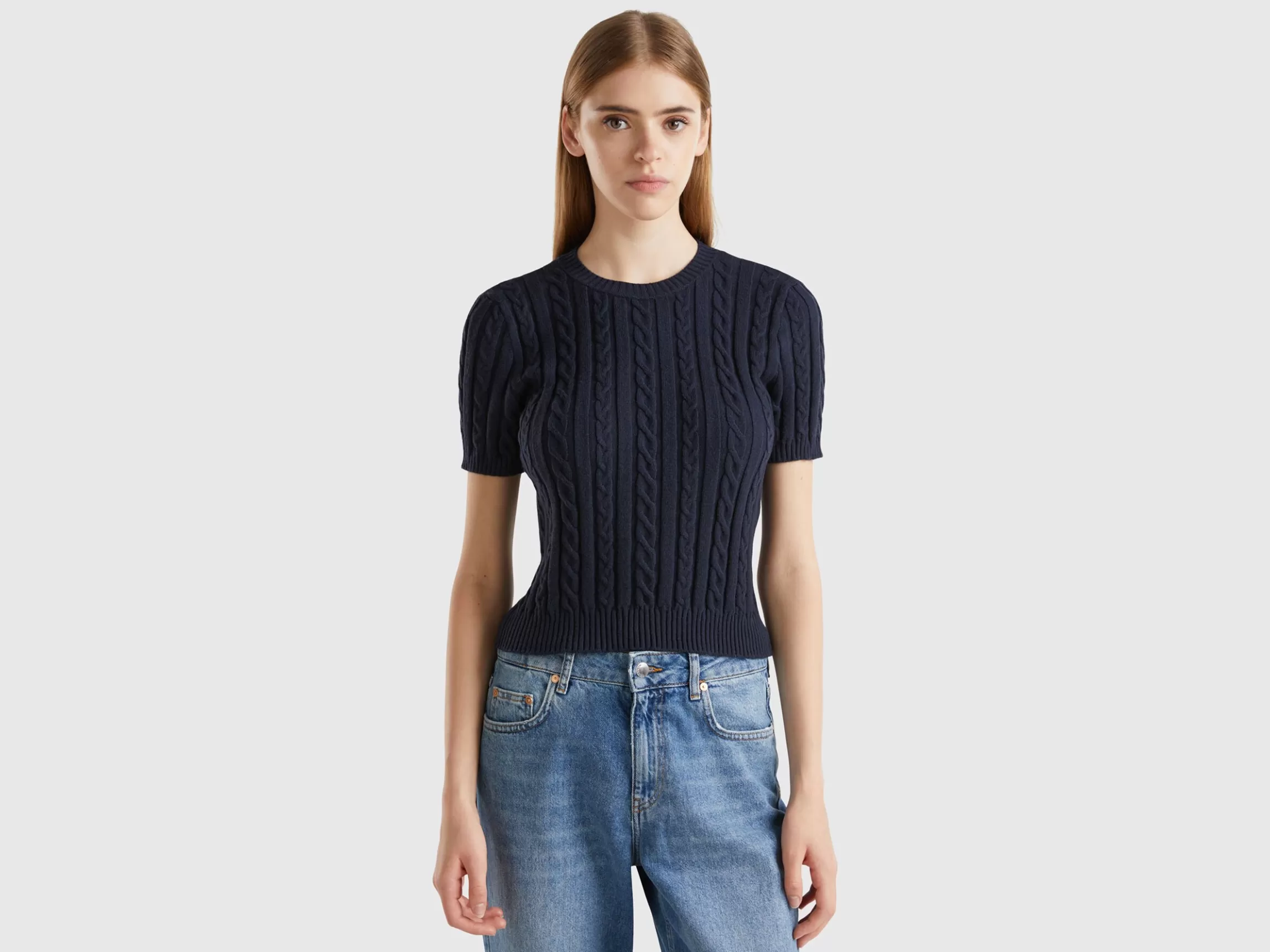 United Colors of Benetton Flowy sweater with short sleeves