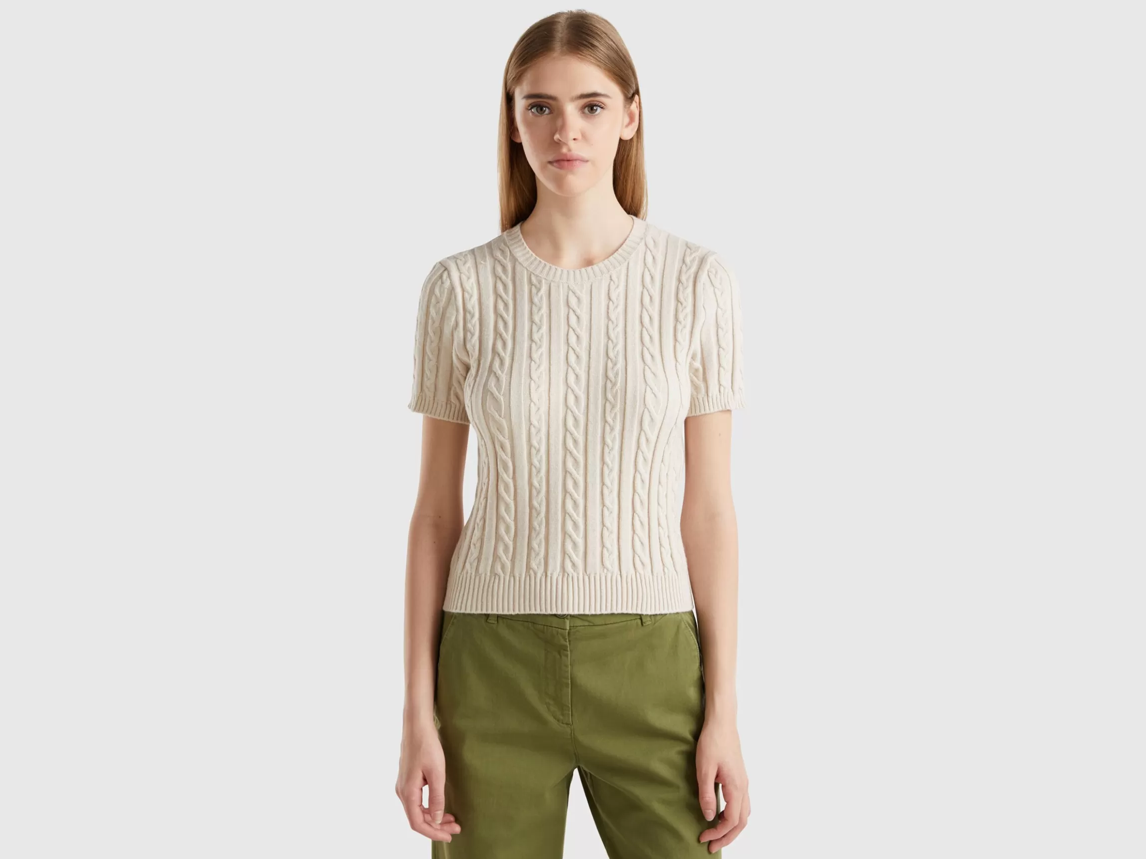 United Colors of Benetton Flowy sweater with short sleeves