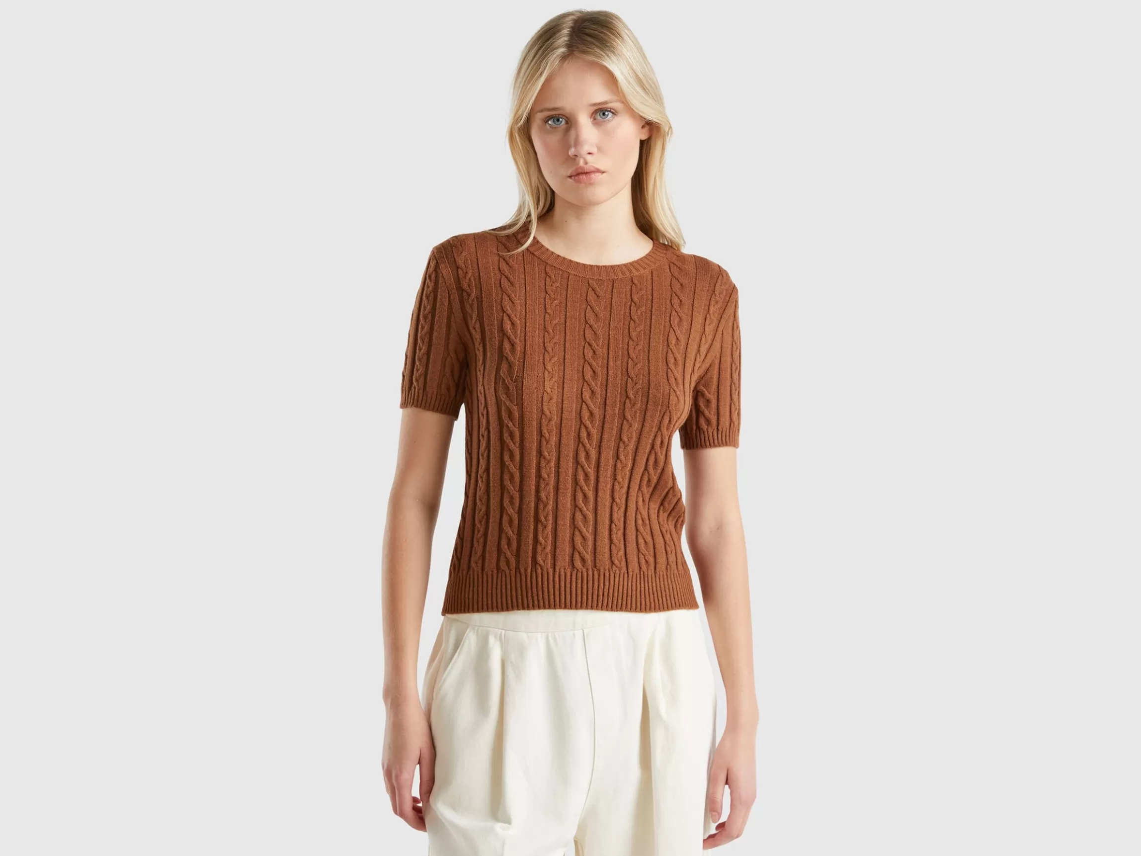 United Colors of Benetton Flowy sweater with short sleeves