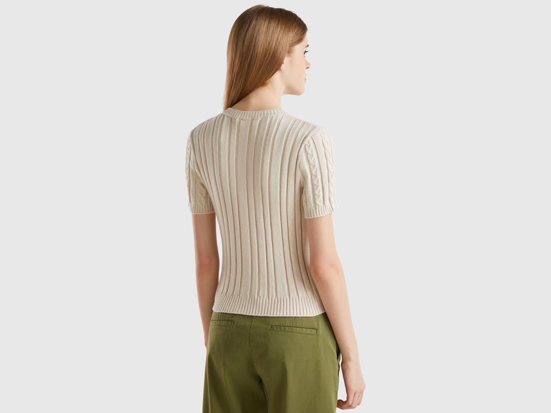 United Colors of Benetton Flowy sweater with short sleeves