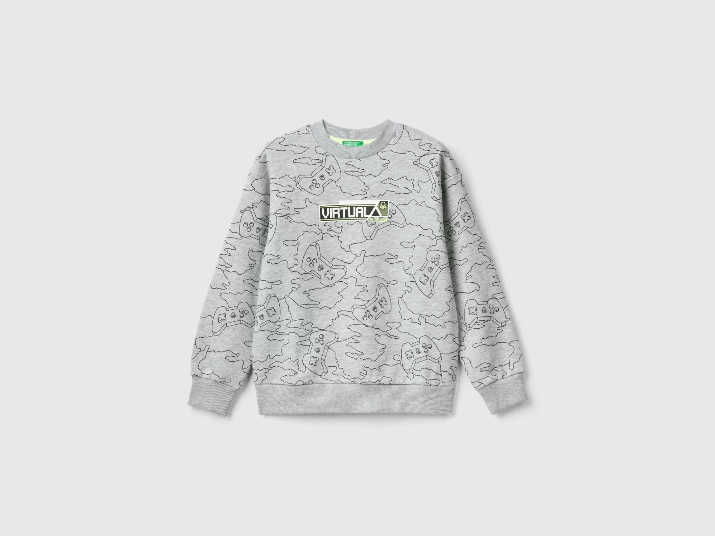 United Colors of Benetton Gamer sweatshirt with rubbery print