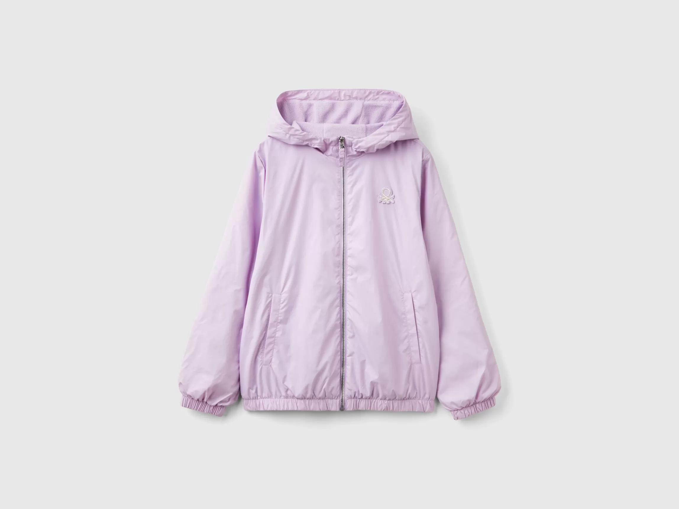 United Colors of Benetton Glossy jacket with zip and hood