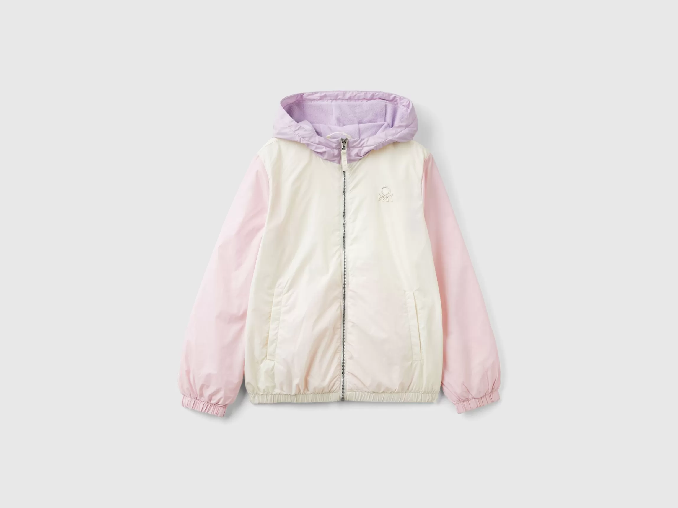 United Colors of Benetton Glossy jacket with zip and hood