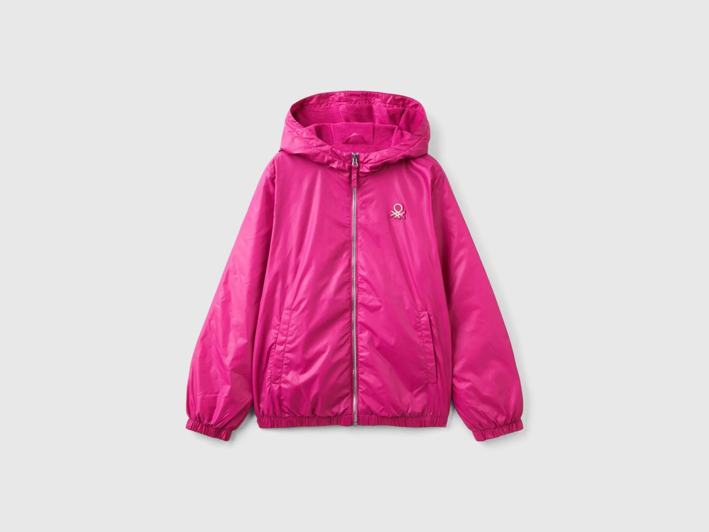 United Colors of Benetton Glossy jacket with zip and hood