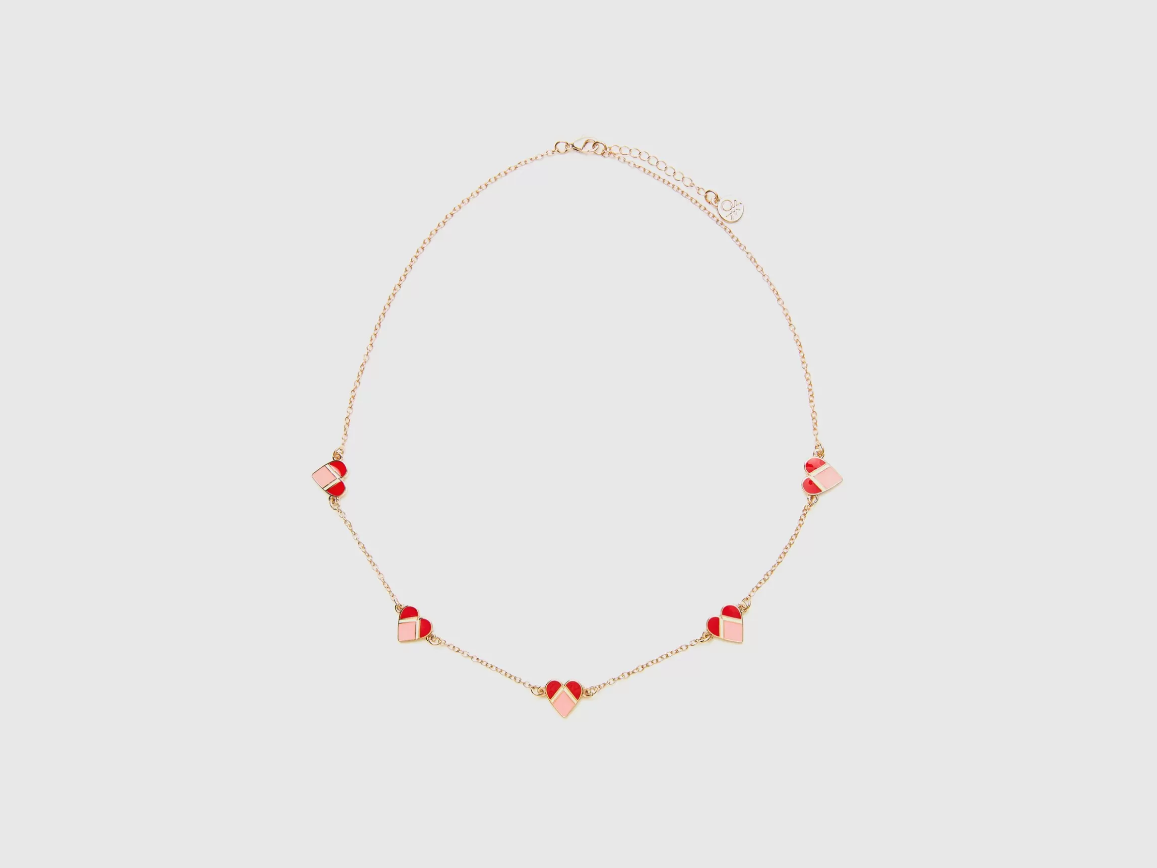 United Colors of Benetton Gold necklace with hearts