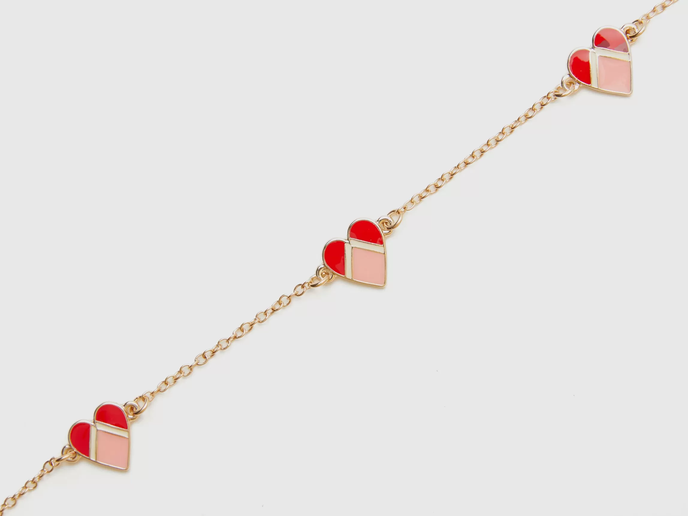 United Colors of Benetton Gold necklace with hearts