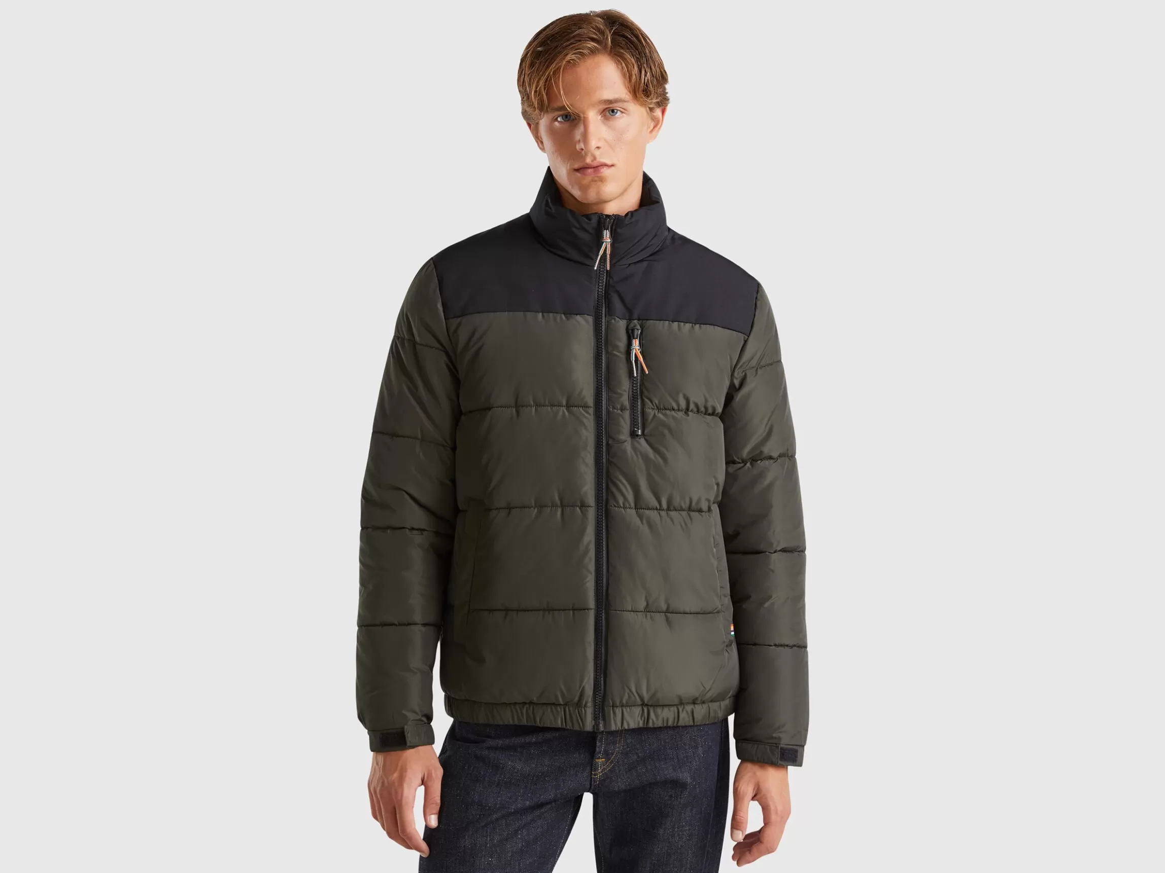 United Colors of Benetton Heavy color block padded jacket