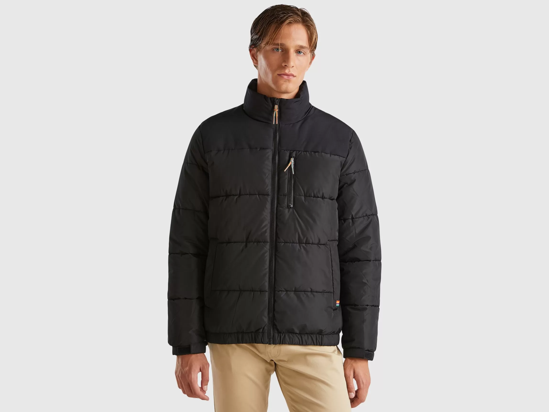 United Colors of Benetton Heavy color block padded jacket