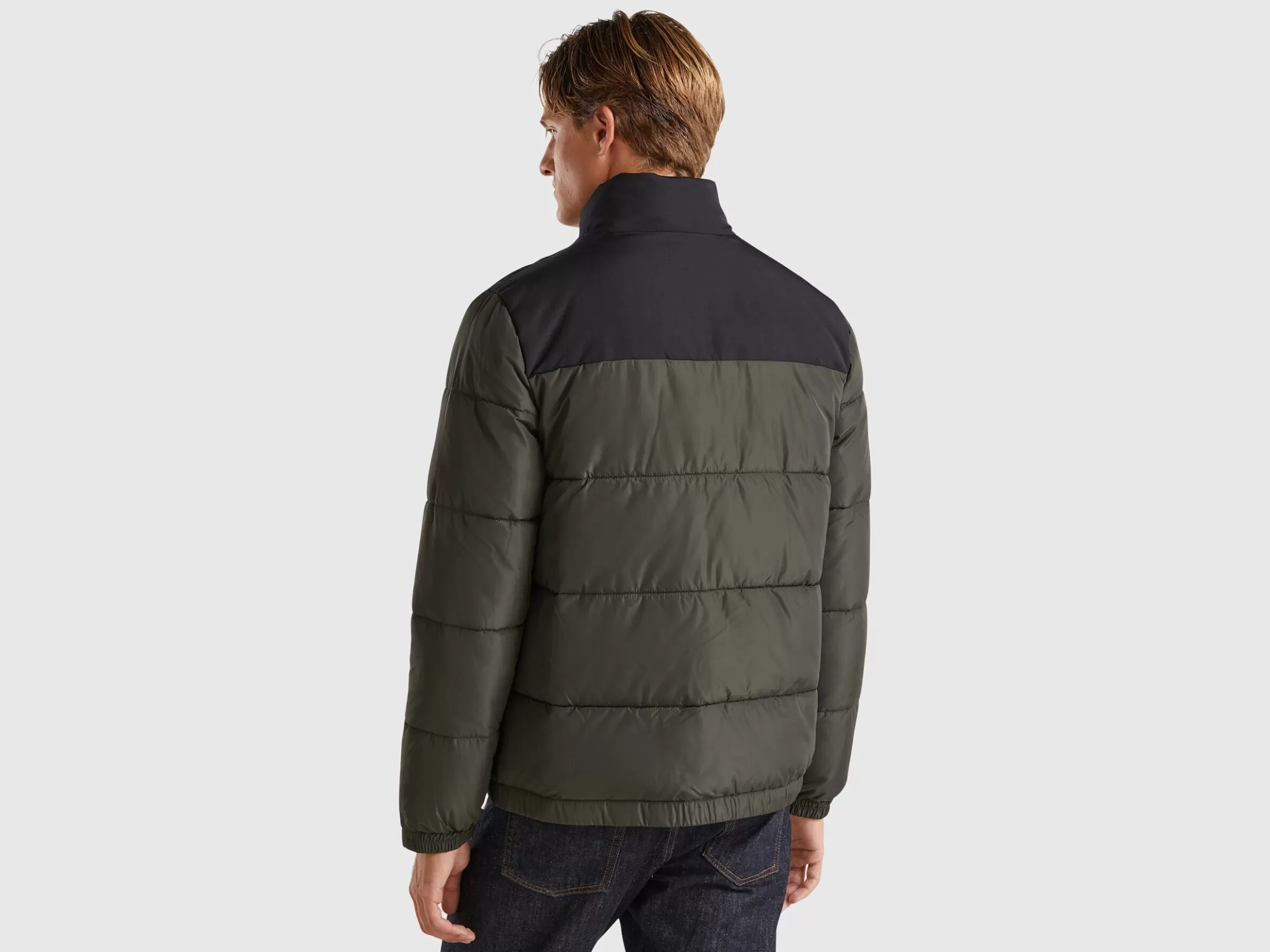 United Colors of Benetton Heavy color block padded jacket