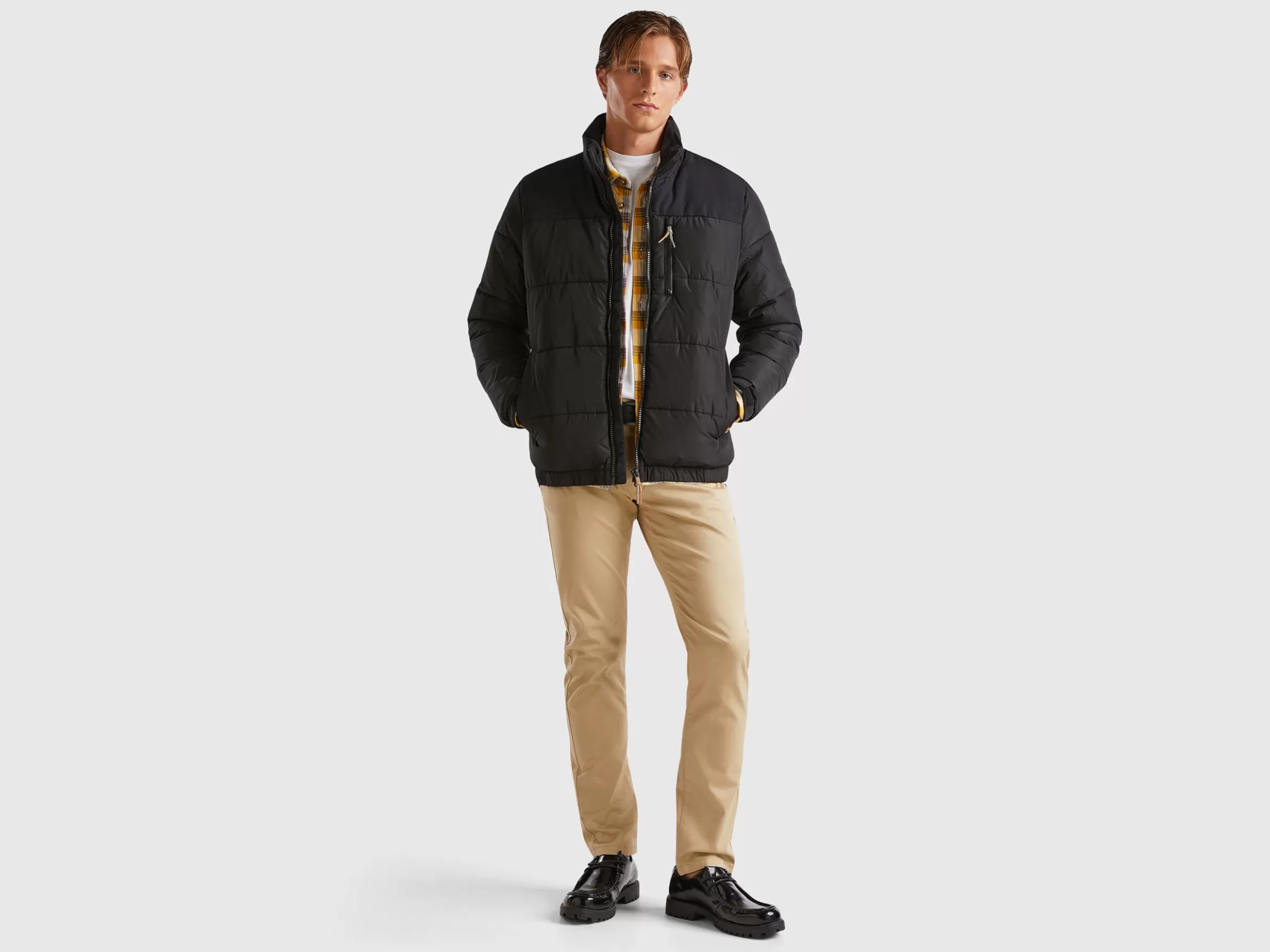 United Colors of Benetton Heavy color block padded jacket