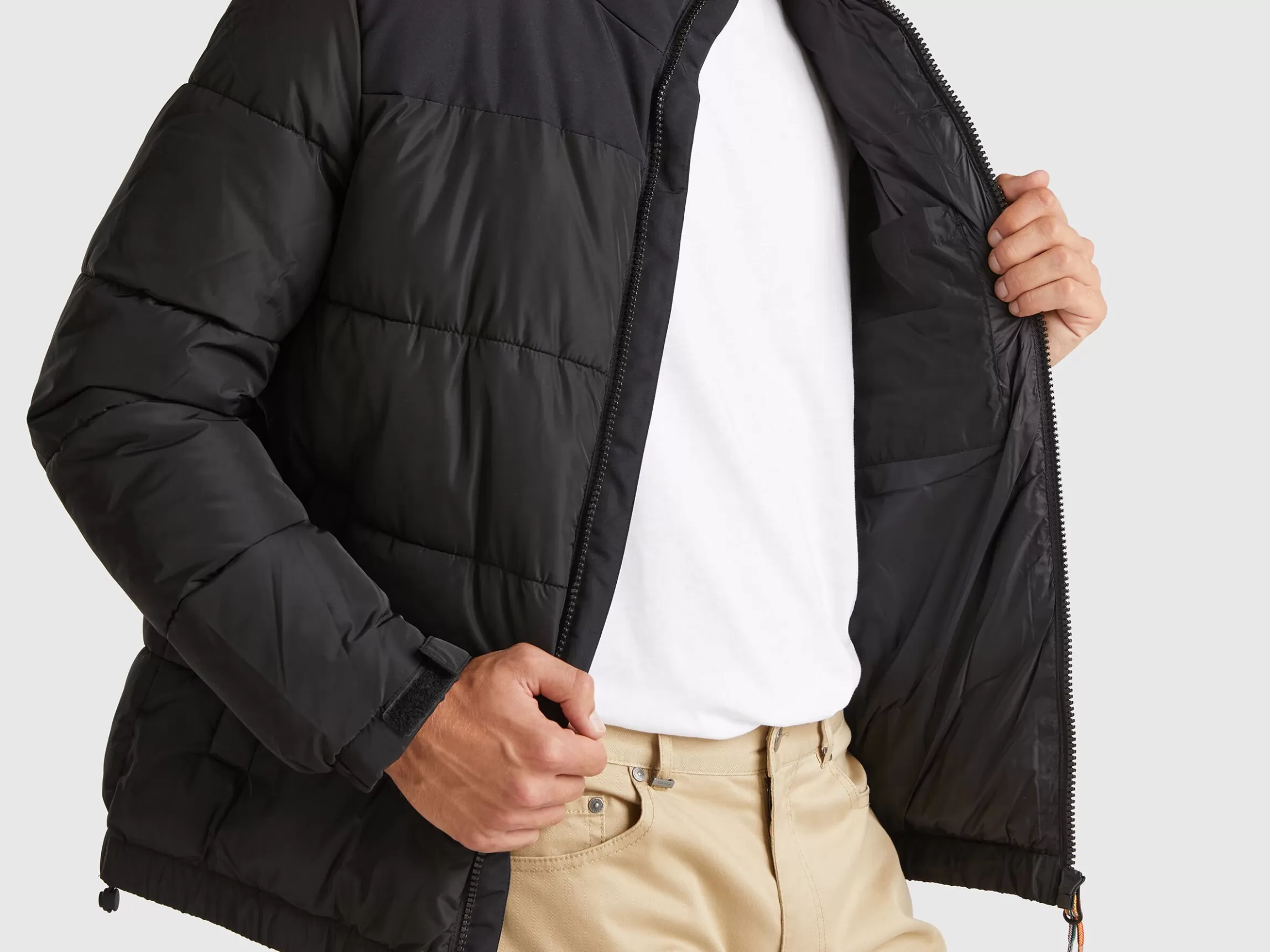 United Colors of Benetton Heavy color block padded jacket