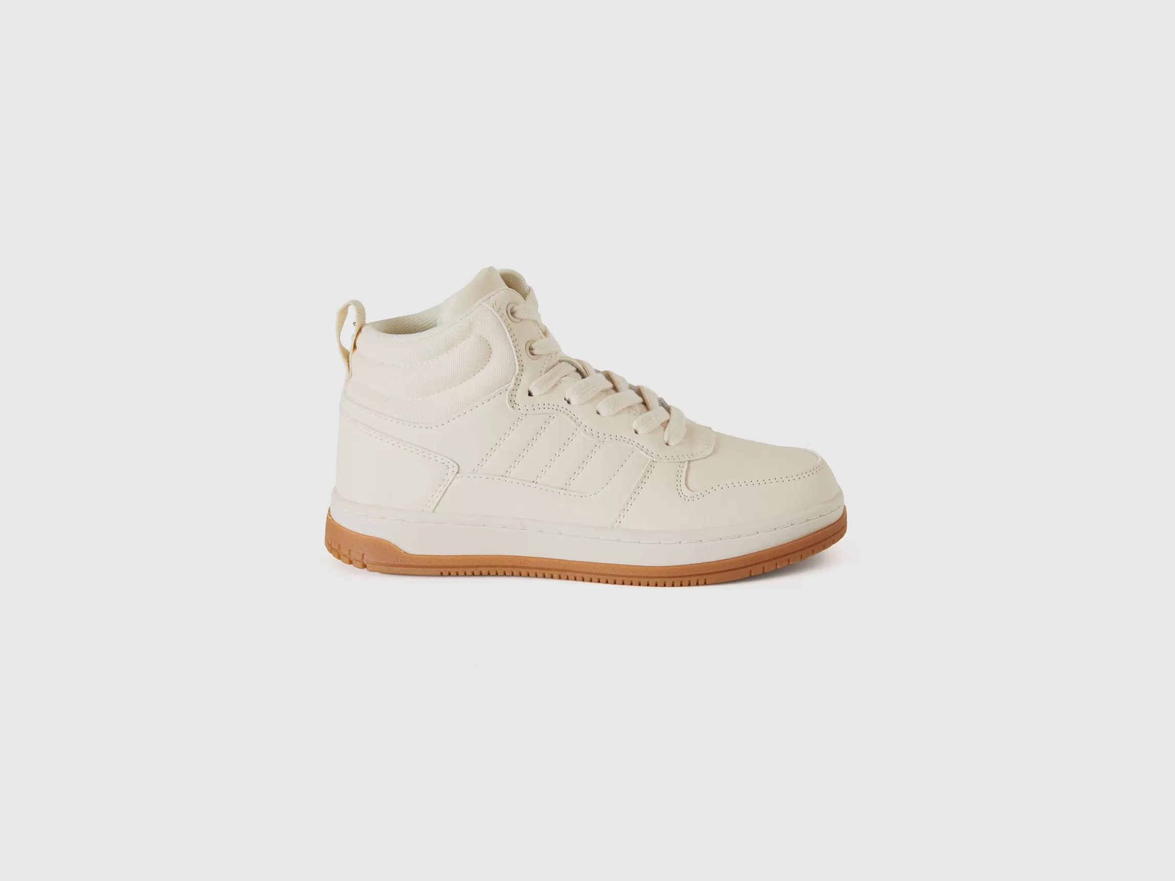 United Colors of Benetton High-top sneakers in imitation leather and mesh