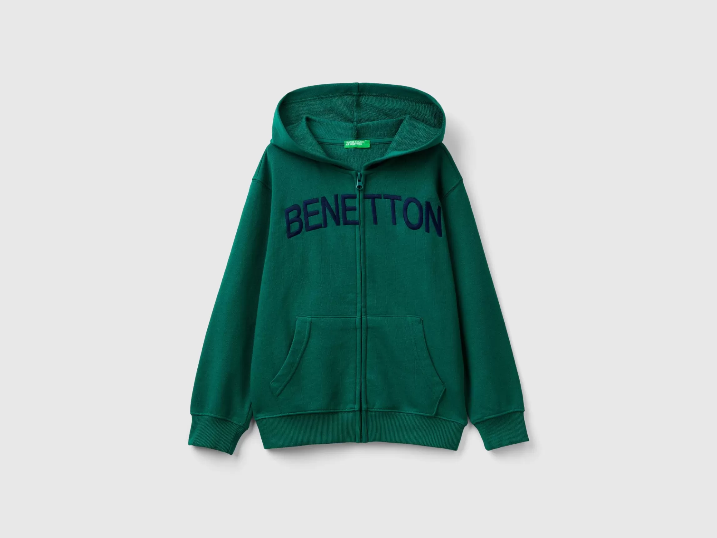 United Colors of Benetton Hoodie with zip and embroidered logo