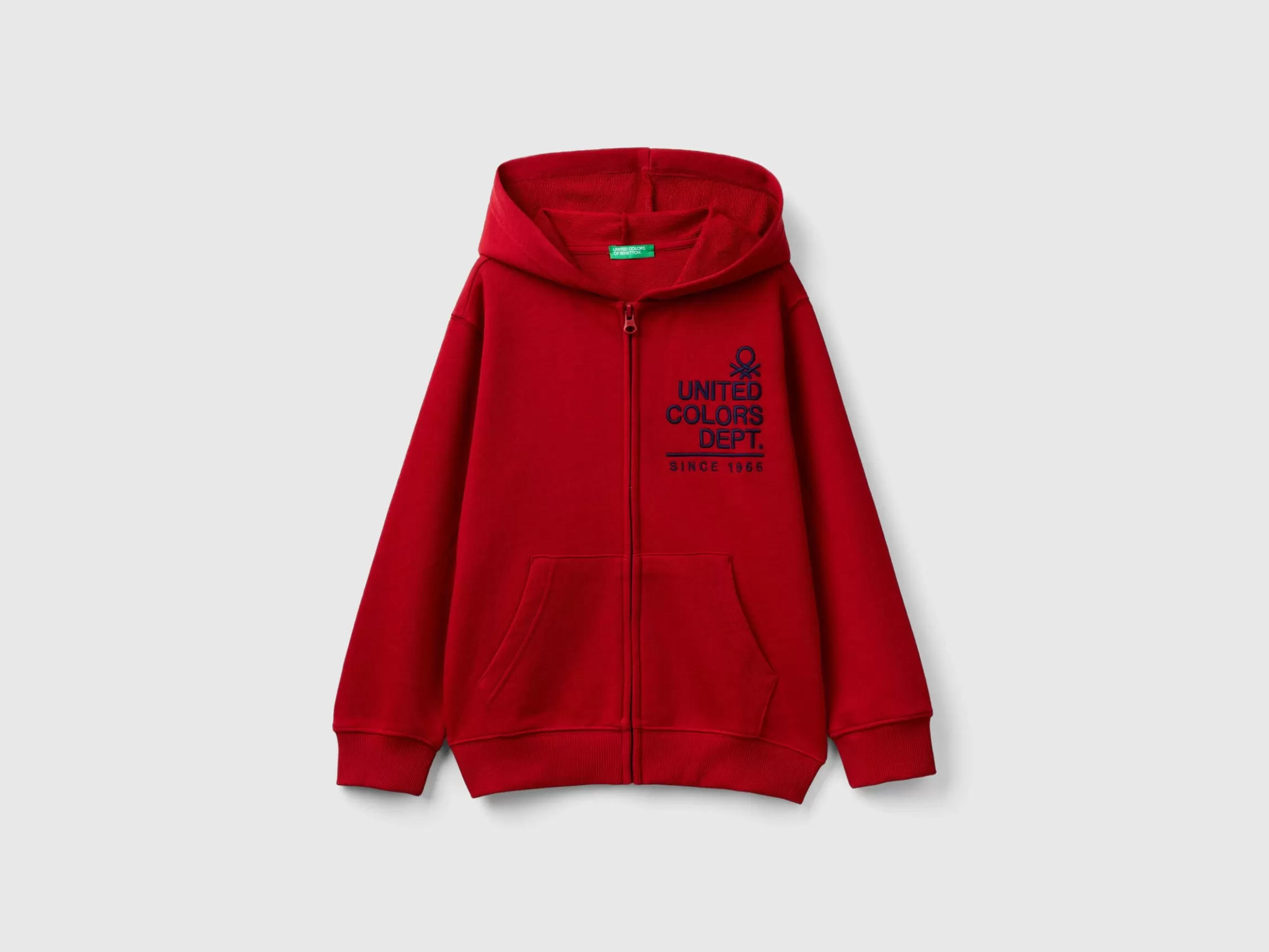 United Colors of Benetton Hoodie with zip and embroide logo