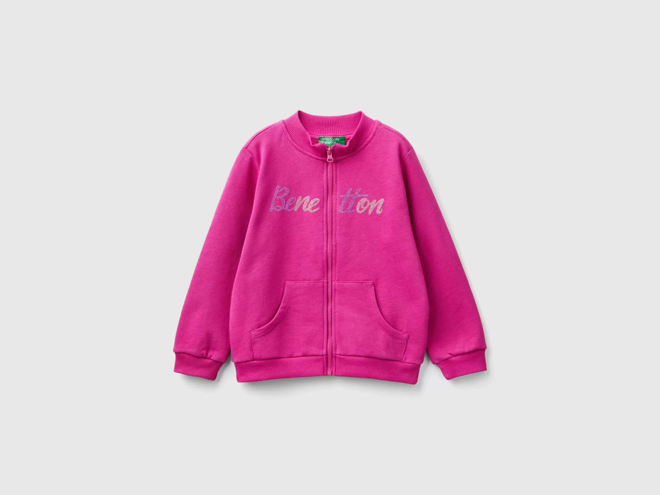 United Colors of Benetton Hoodie with zip in organic cotton