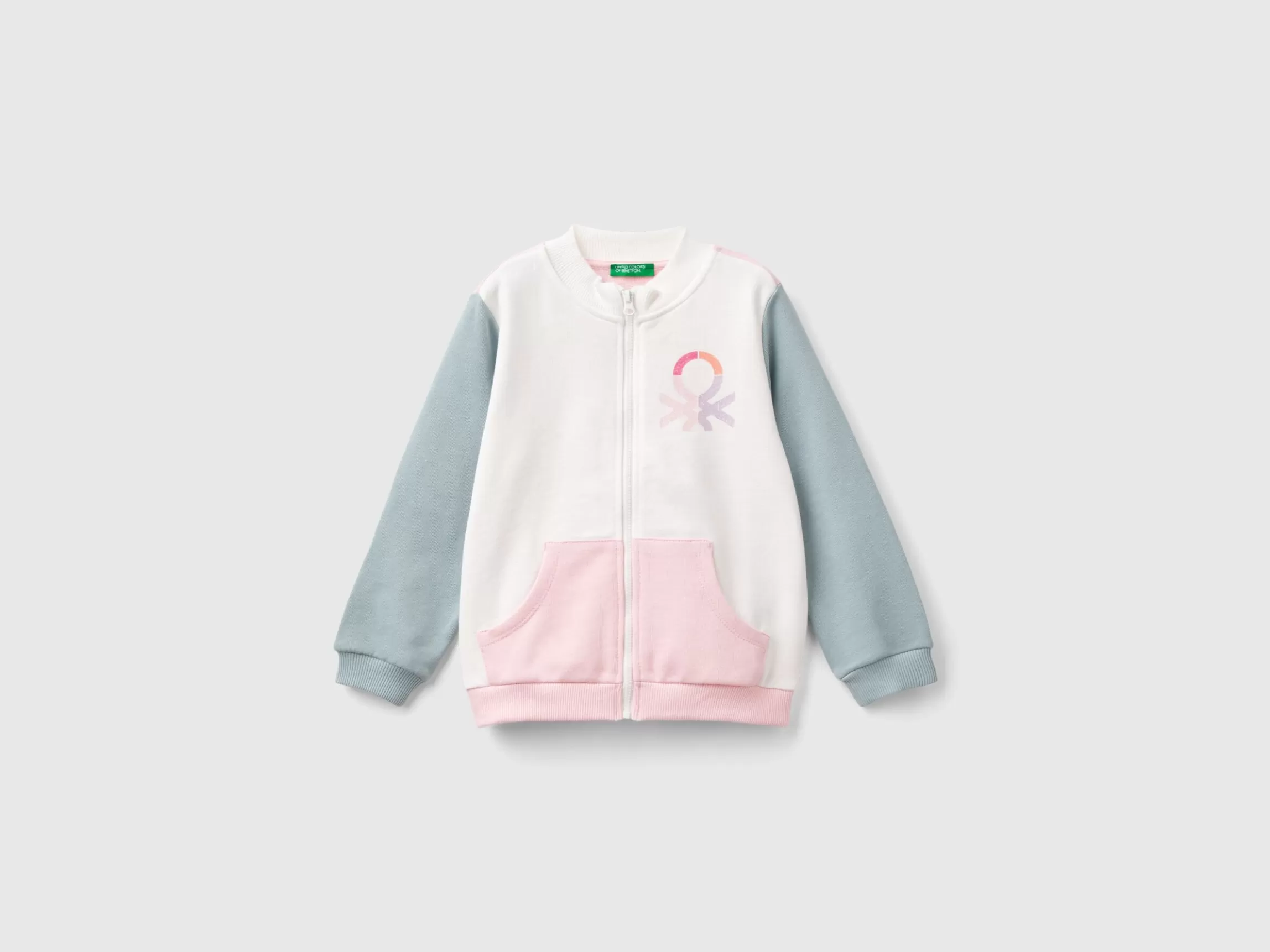 United Colors of Benetton Hoodie with zip in organic cotton