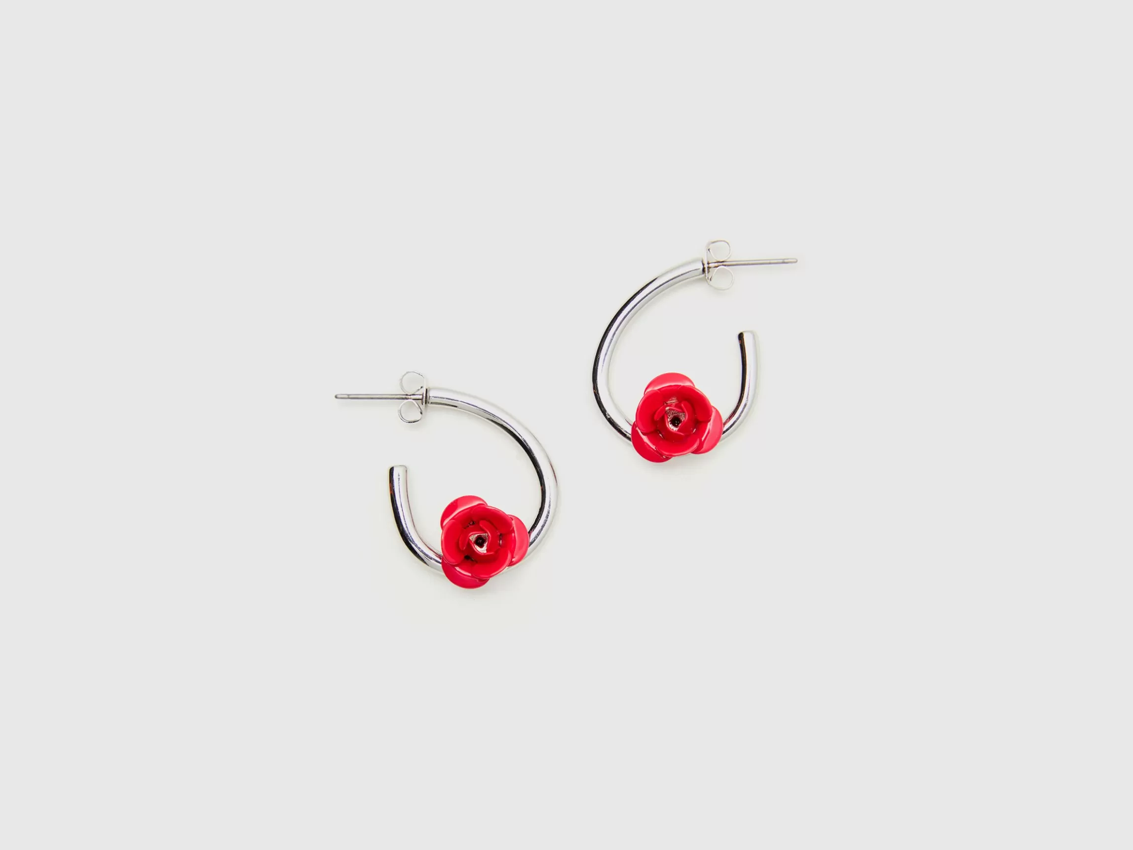 United Colors of Benetton Hoop earrings with roses