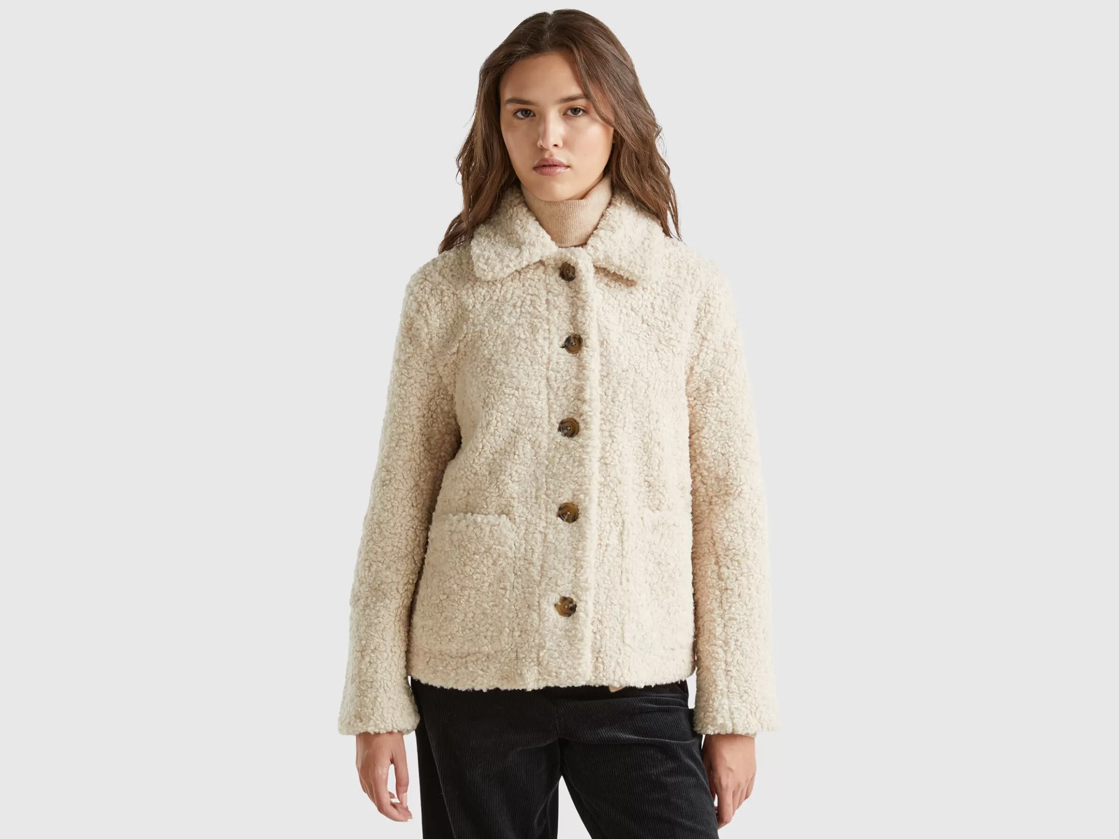 United Colors of Benetton Jacket in faux fur