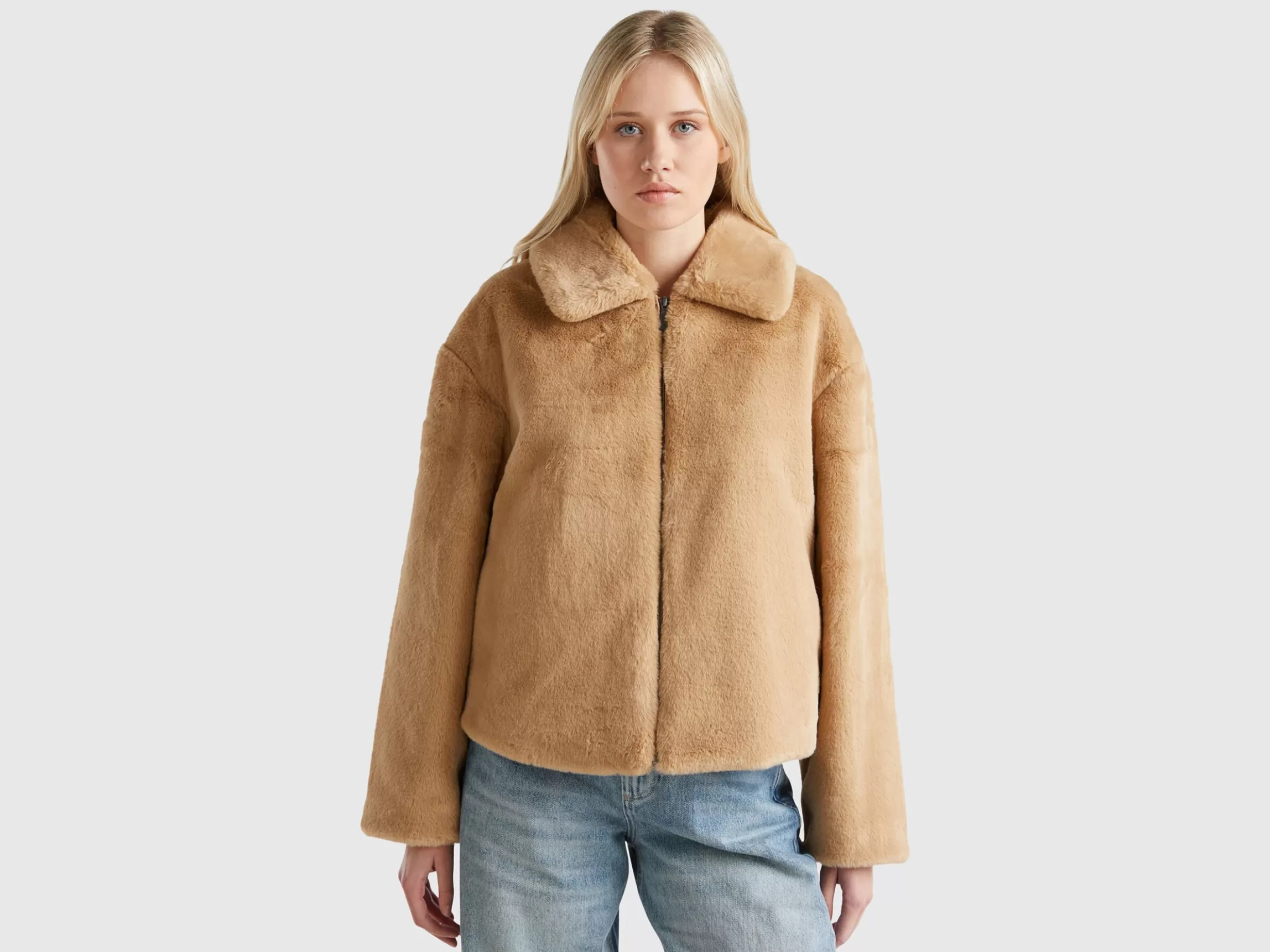 United Colors of Benetton Jacket in faux fur