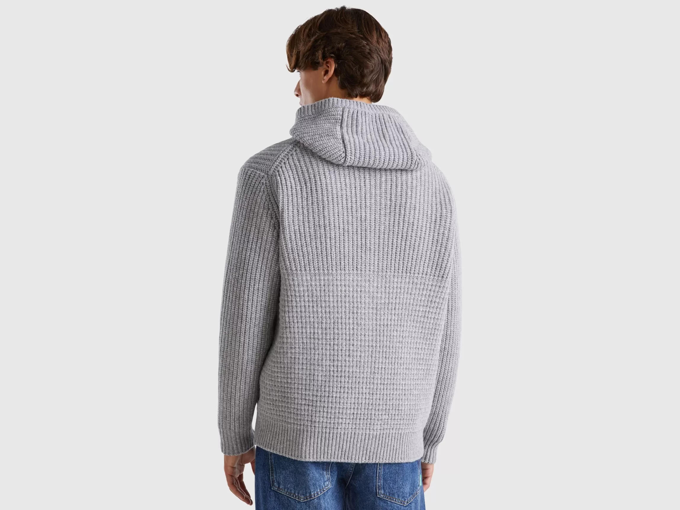 United Colors of Benetton Jacket in pure Shetland wool