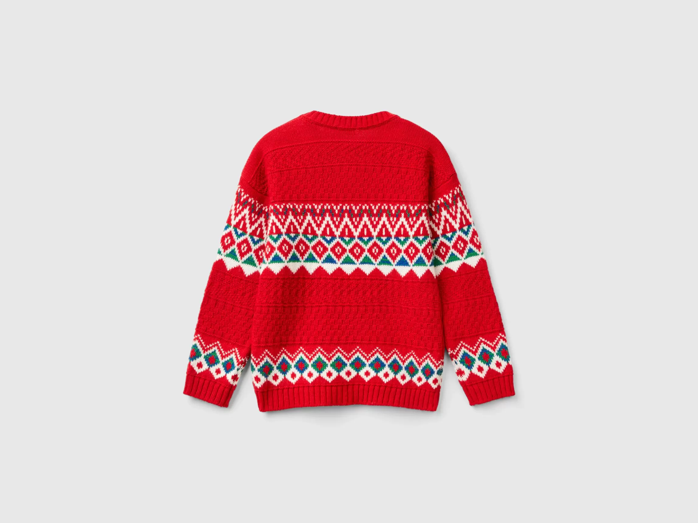 United Colors of Benetton Jacquard sweater in wool blend