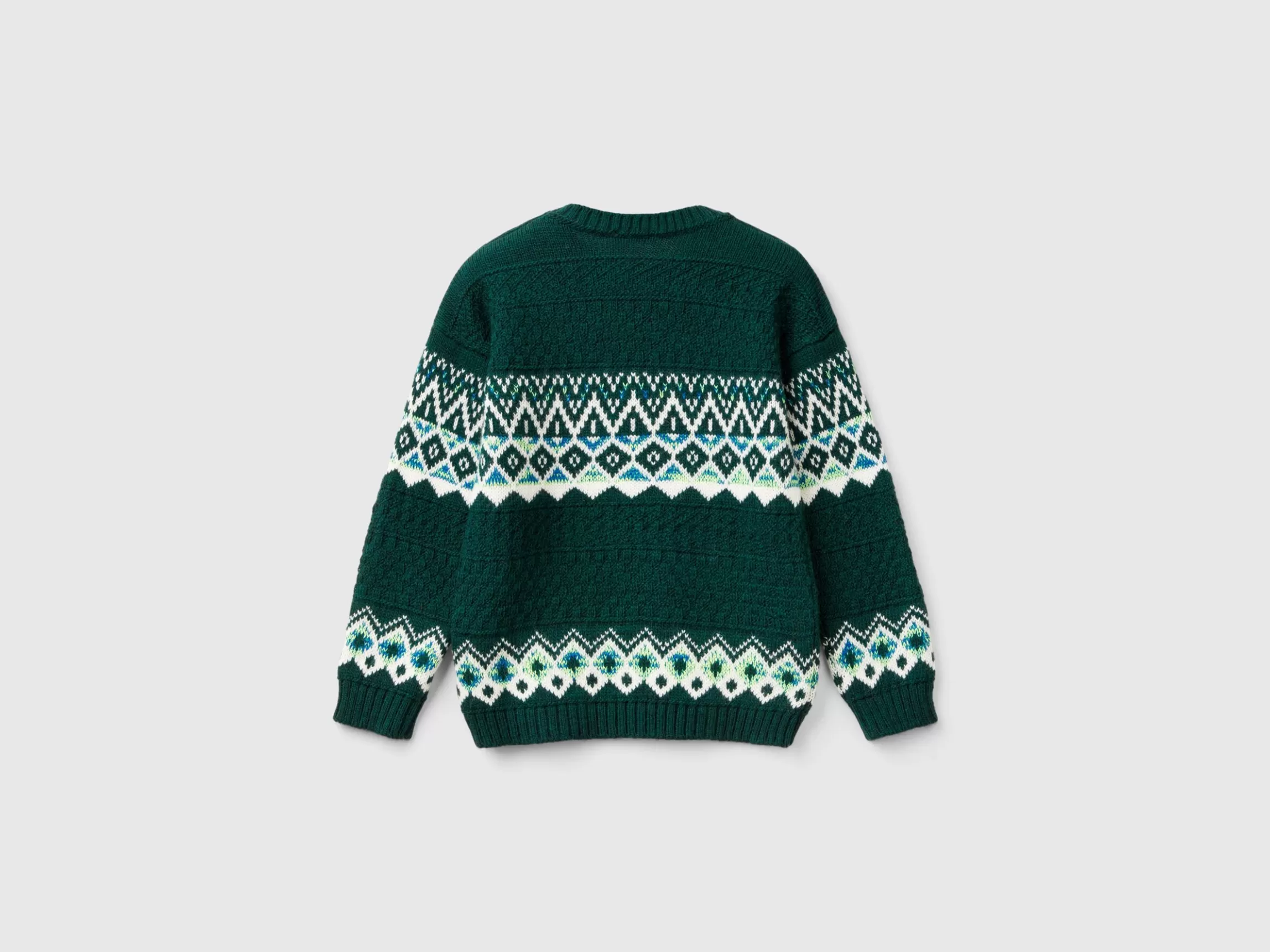 United Colors of Benetton Jacquard sweater in wool blend