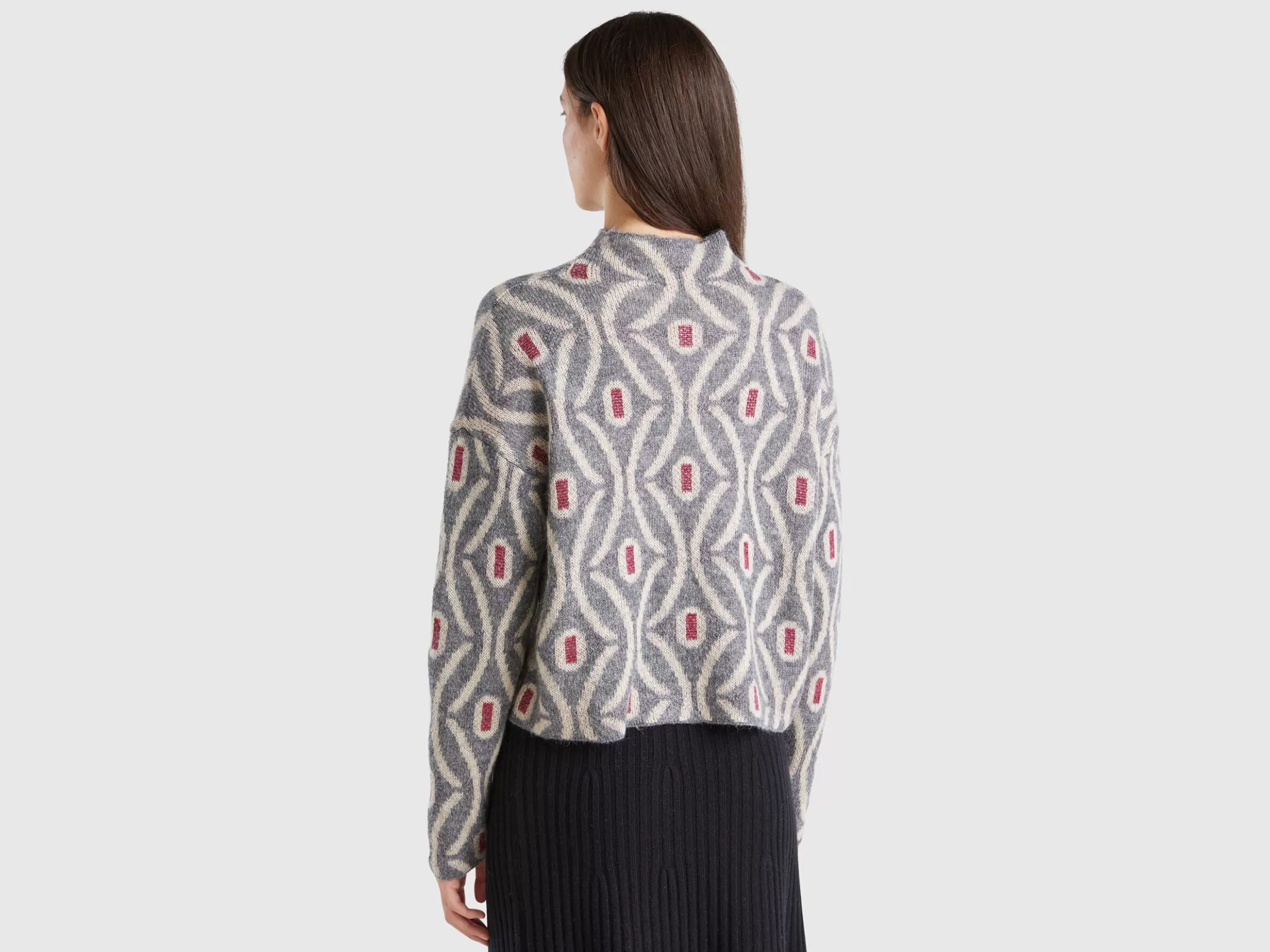 United Colors of Benetton Jacquard turtle neck sweater