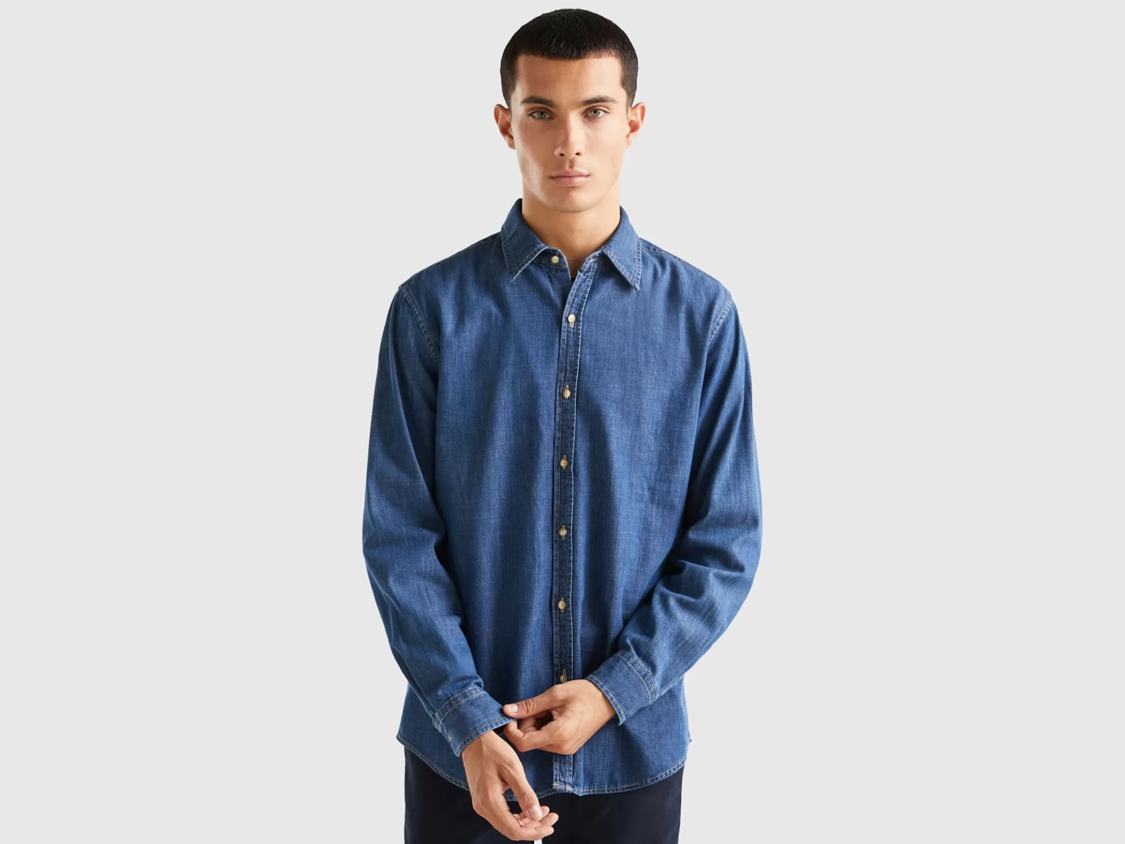 United Colors of Benetton Jean shirt in 100% cotton