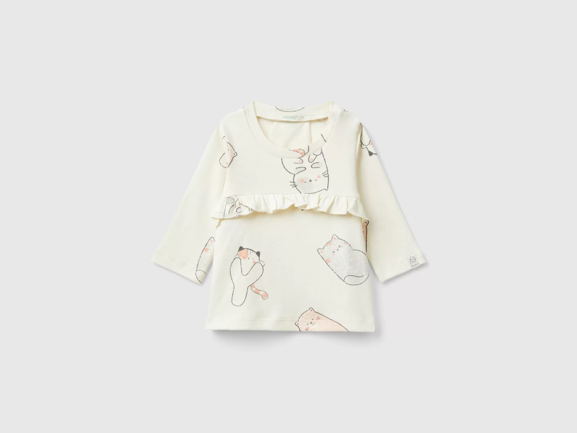 United Colors of Benetton Kitten t-shirt in pure cotton