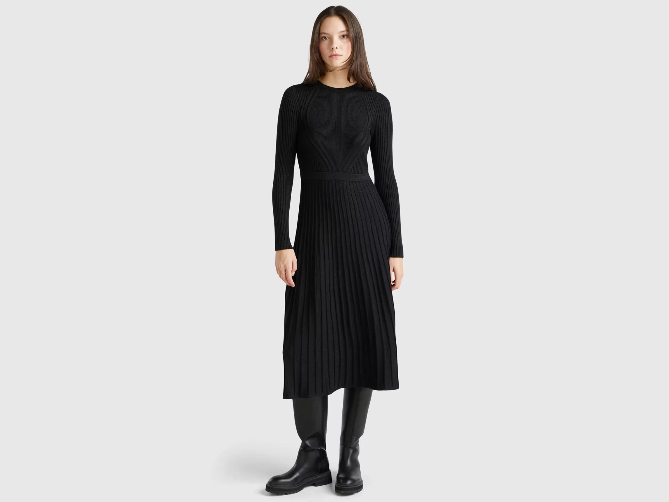 United Colors of Benetton Knit dress with lurex