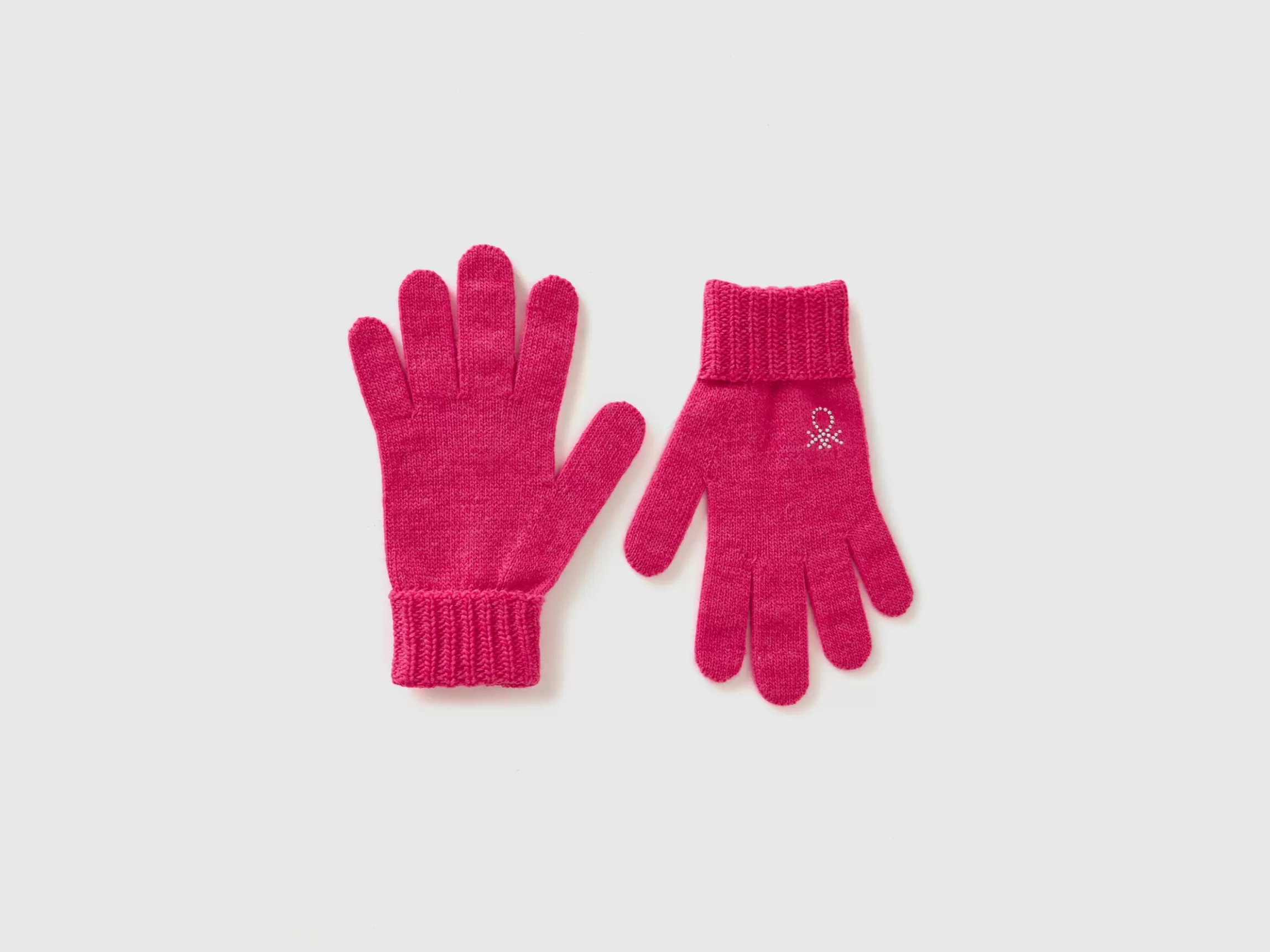 United Colors of Benetton Knit gloves with logo