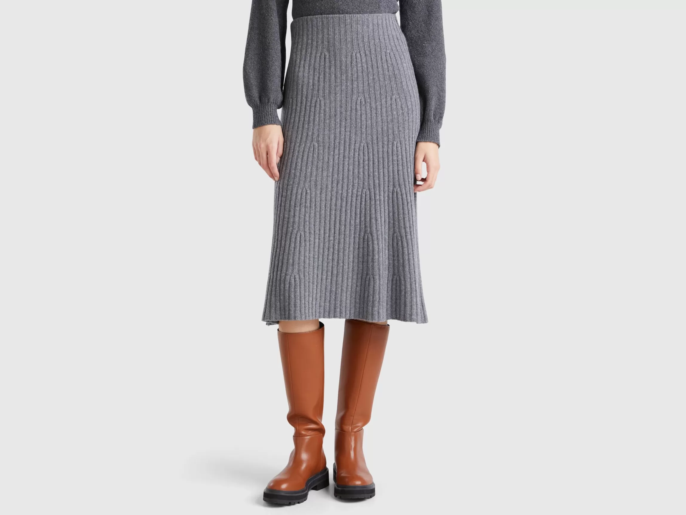 United Colors of Benetton Knit midi skirt