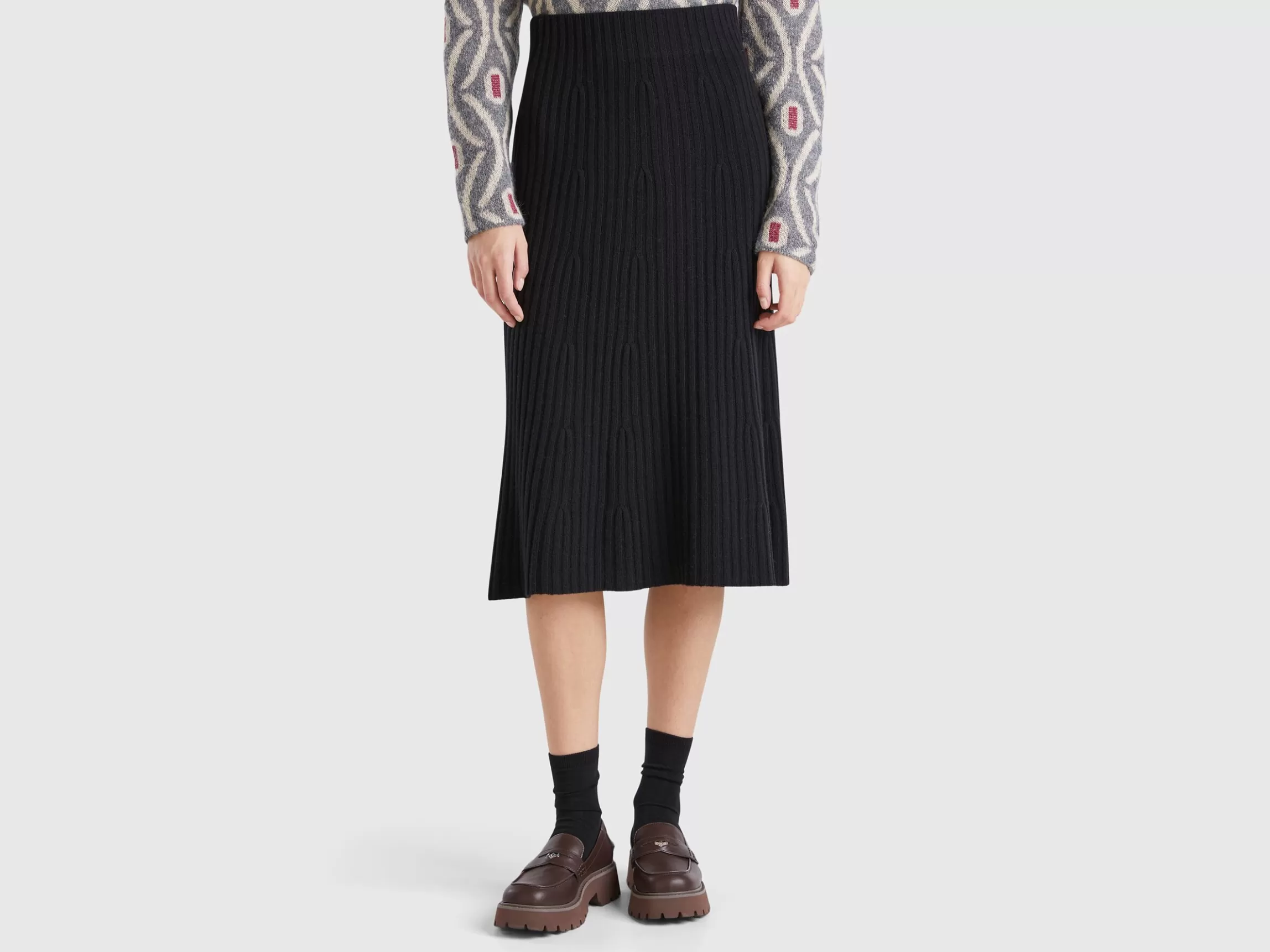 United Colors of Benetton Knit midi skirt